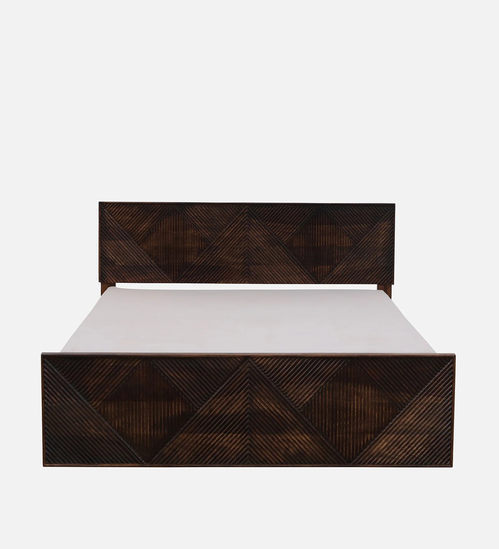 Pari Sheesham Wood Queen Size Bed In Provincial Teak Finish With Box Storage - Febonic Living