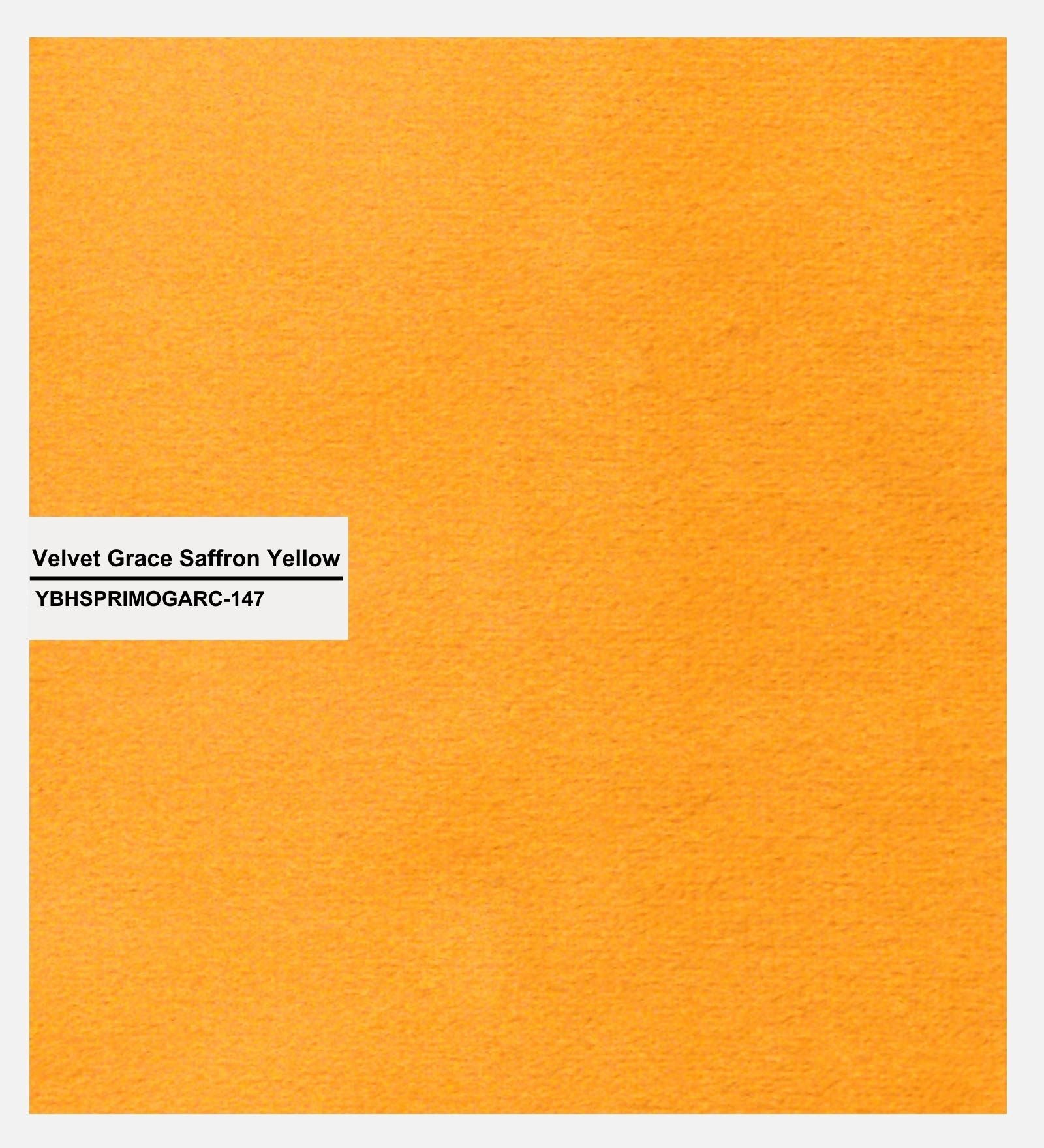Haru Velvet 1 Seater Sofa In Saffron yellow Colour - Febonic Living