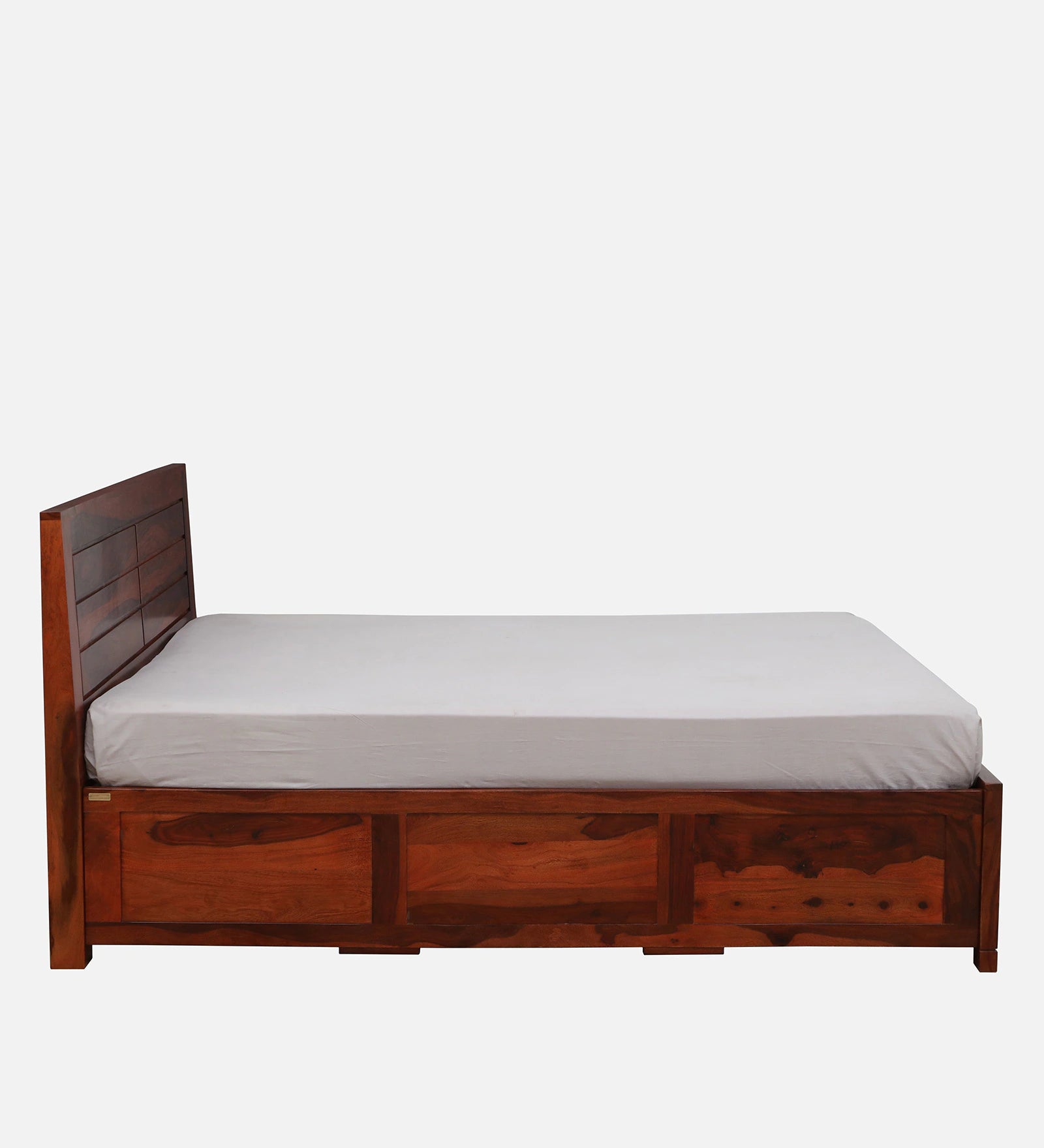Mejun Sheesham Wood King Size Bed In Honey Oak Finish With Box Storage - Febonic Living