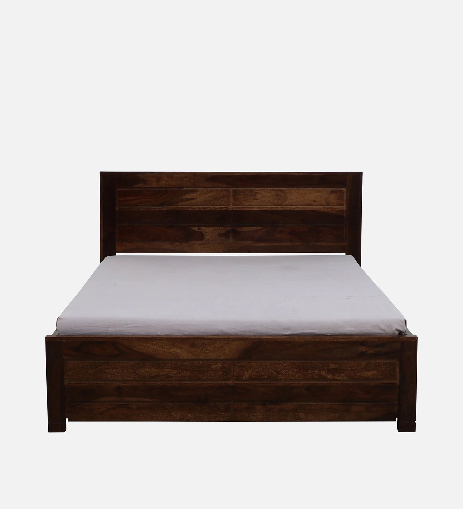 Mejun Sheesham Wood King Size Bed In Provincial Teak With Box Storage - Febonic Living