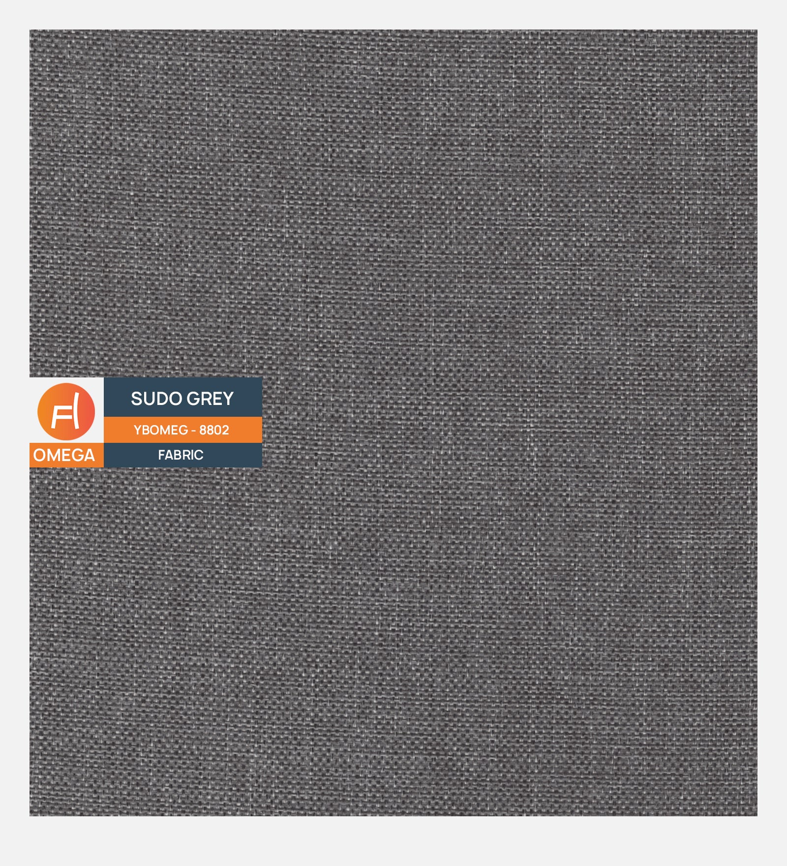 Omega Poly Cotton Fabric Sudo Grey Colour - Febonic Living