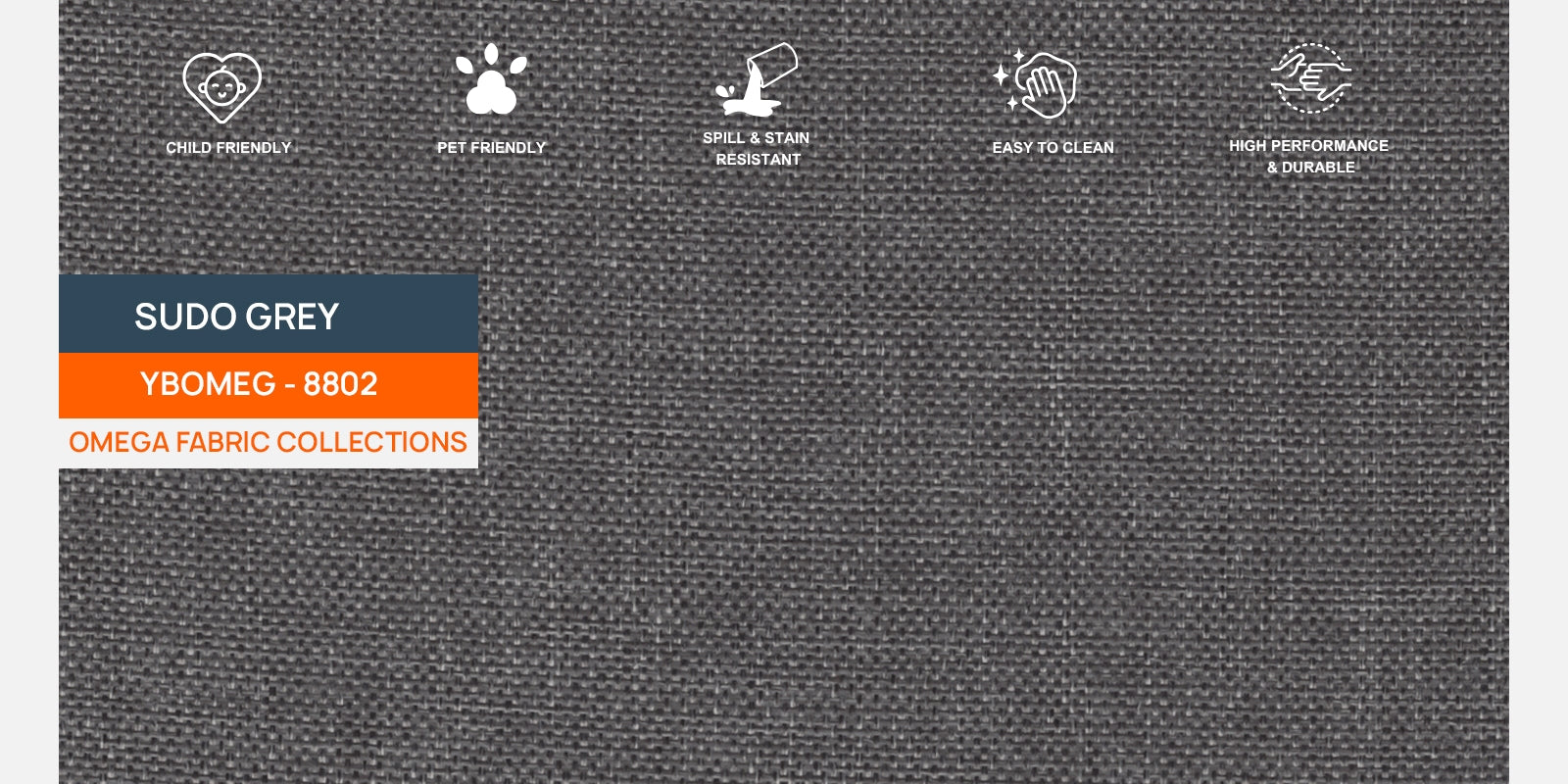 Devo Fabric 3 Seater Sofa In Sudo Grey Colour - Febonic Living