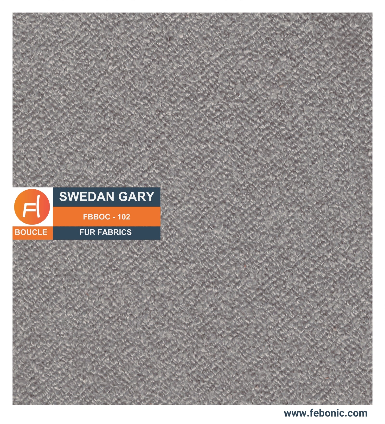 Olive Boucle Foot Stool In Swedan Gary Colour - Febonic Living