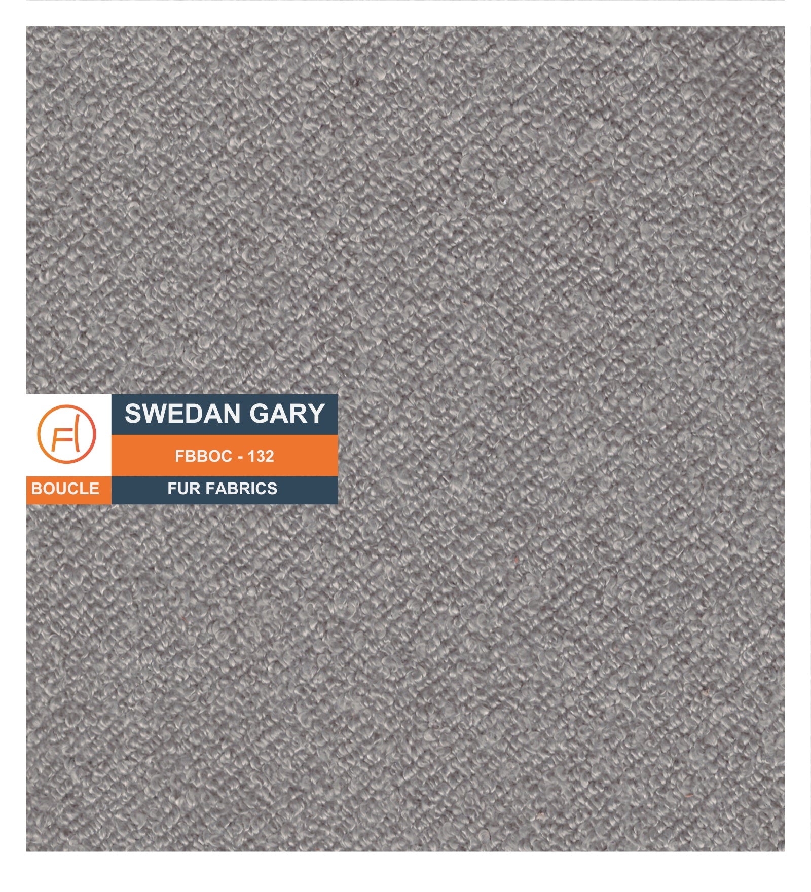 Rexi Boucle Fabric Bench In Swedan Gary Colour - Febonic Living