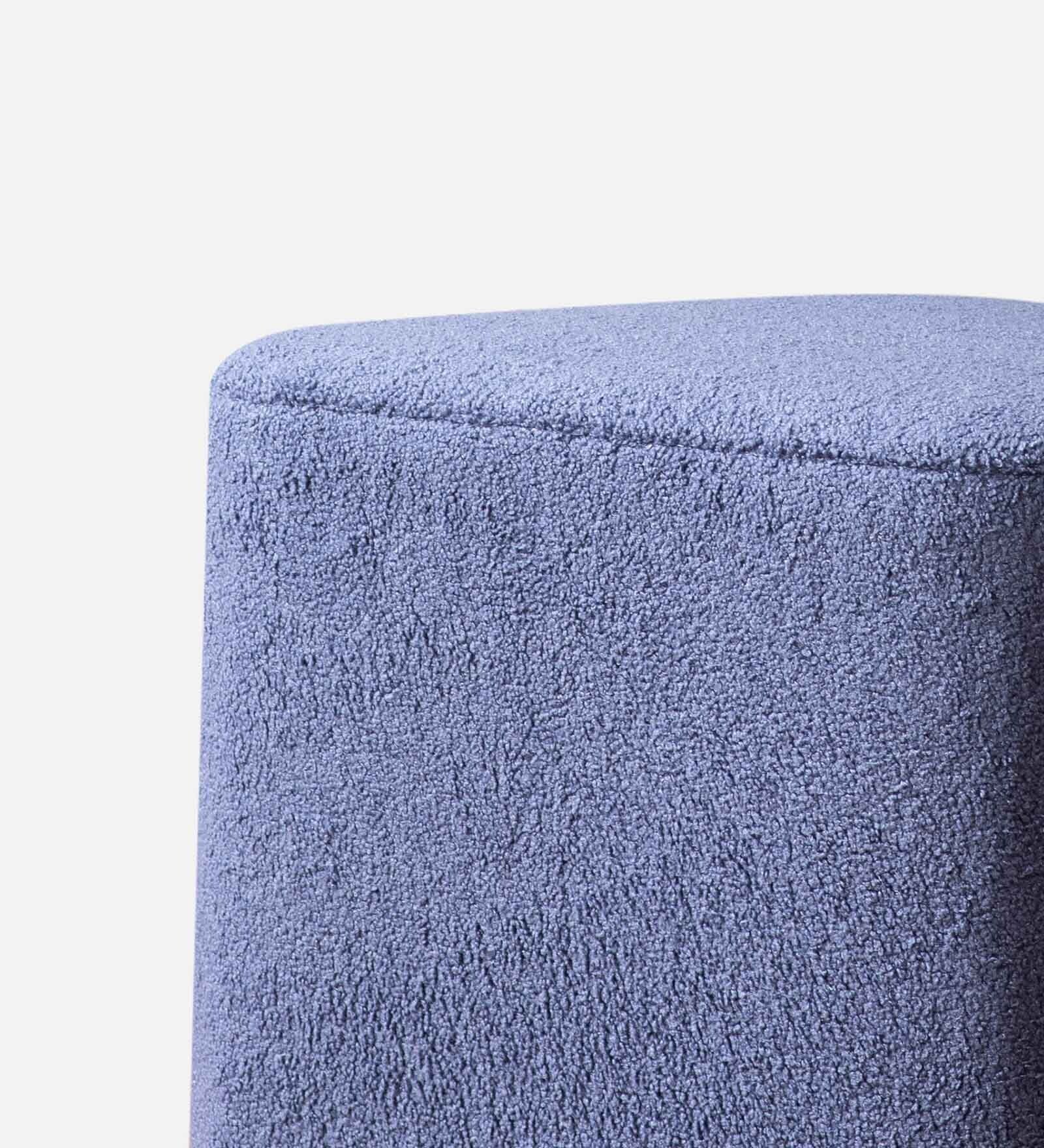 Maxie Boucle Fabric Pouffe In Smokey Grey Colour - Febonic Living