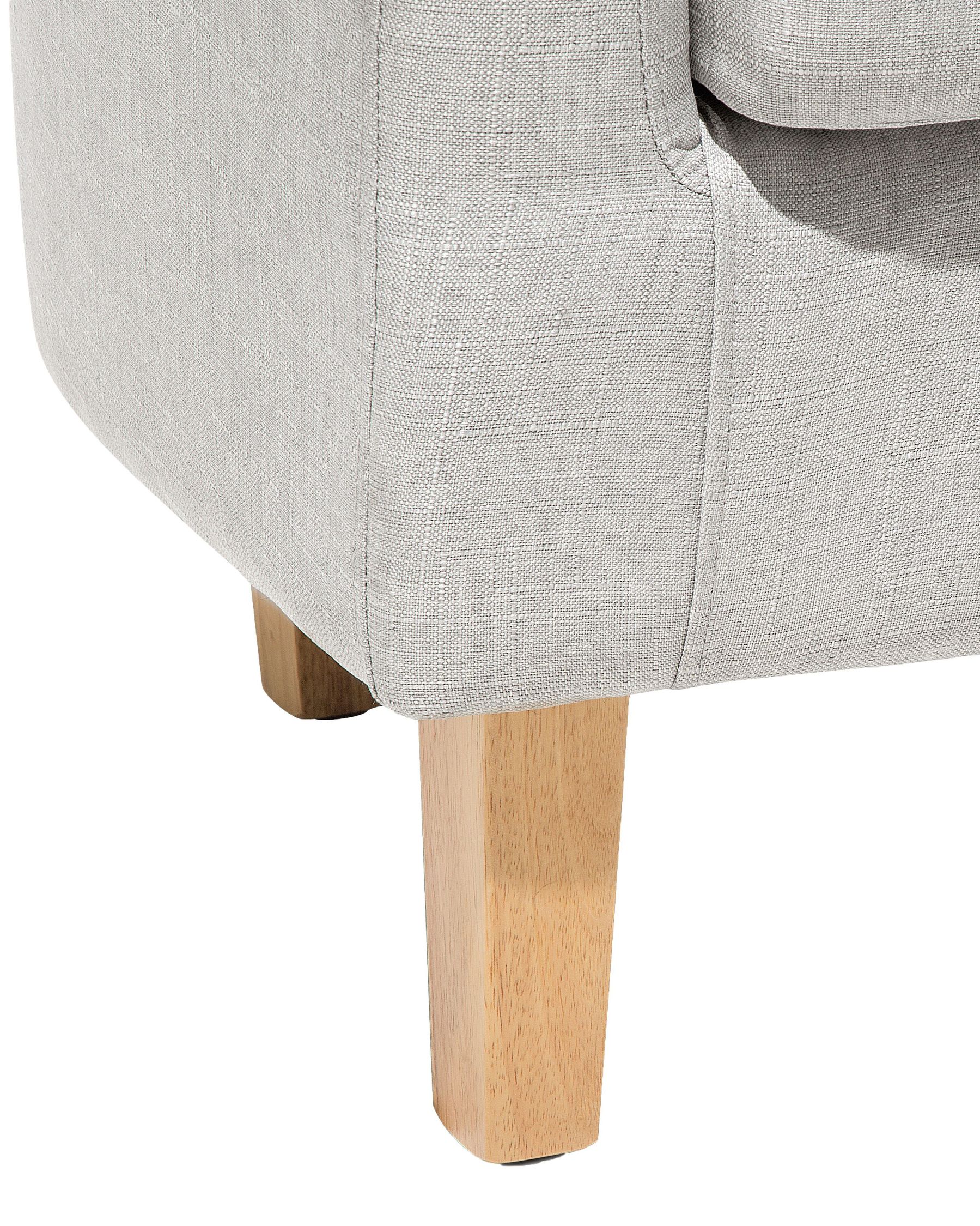 Horry Fabric Barrel Chair With Ottoman In Lit Grey Colour - Febonic Living