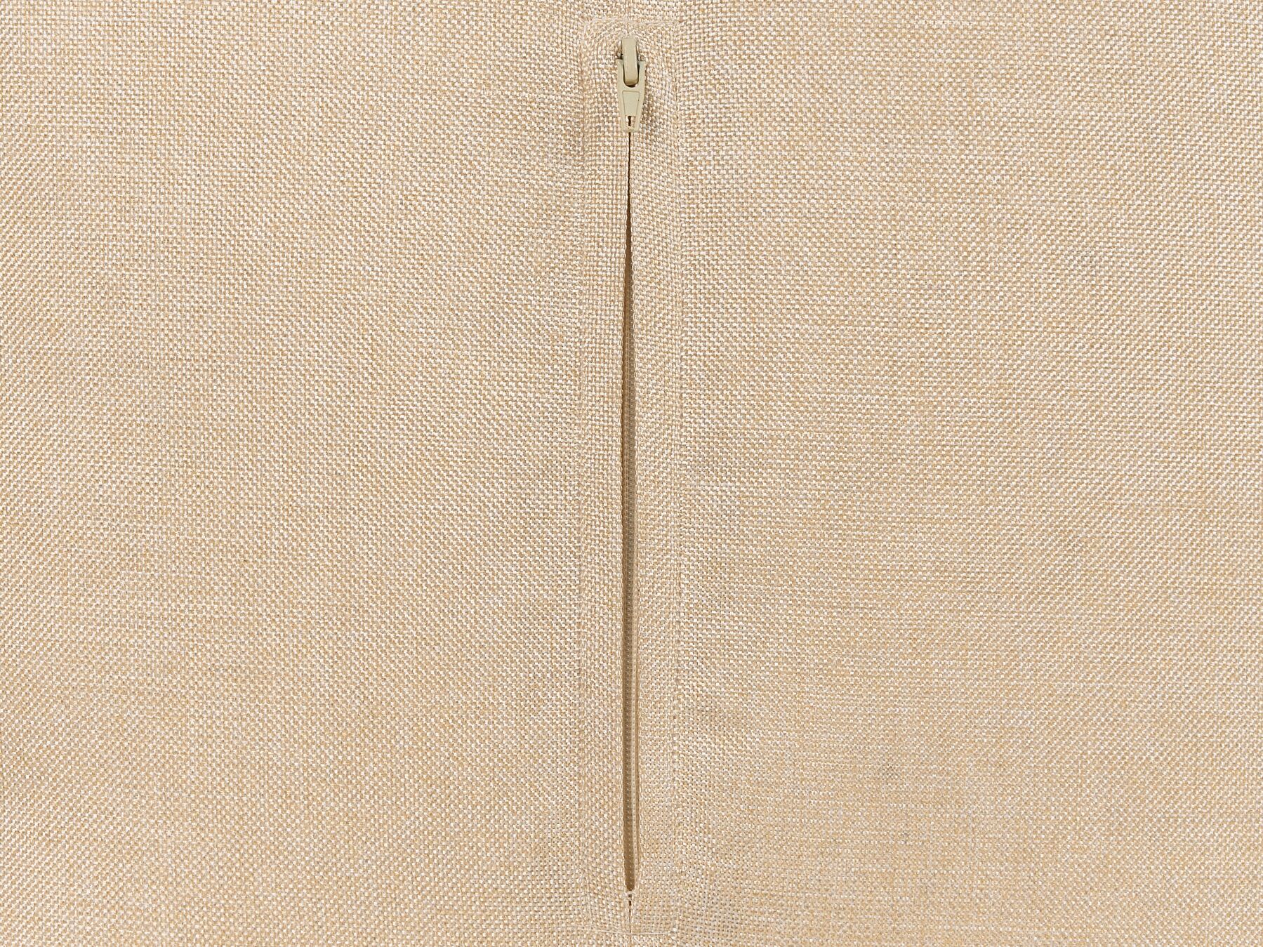 Cattle Fabric Pouffe In Beige Colour - Febonic Living