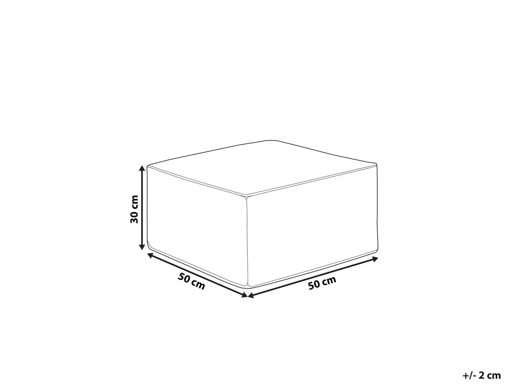 Cattle Fabric Pouffe In Beige Colour - Febonic Living