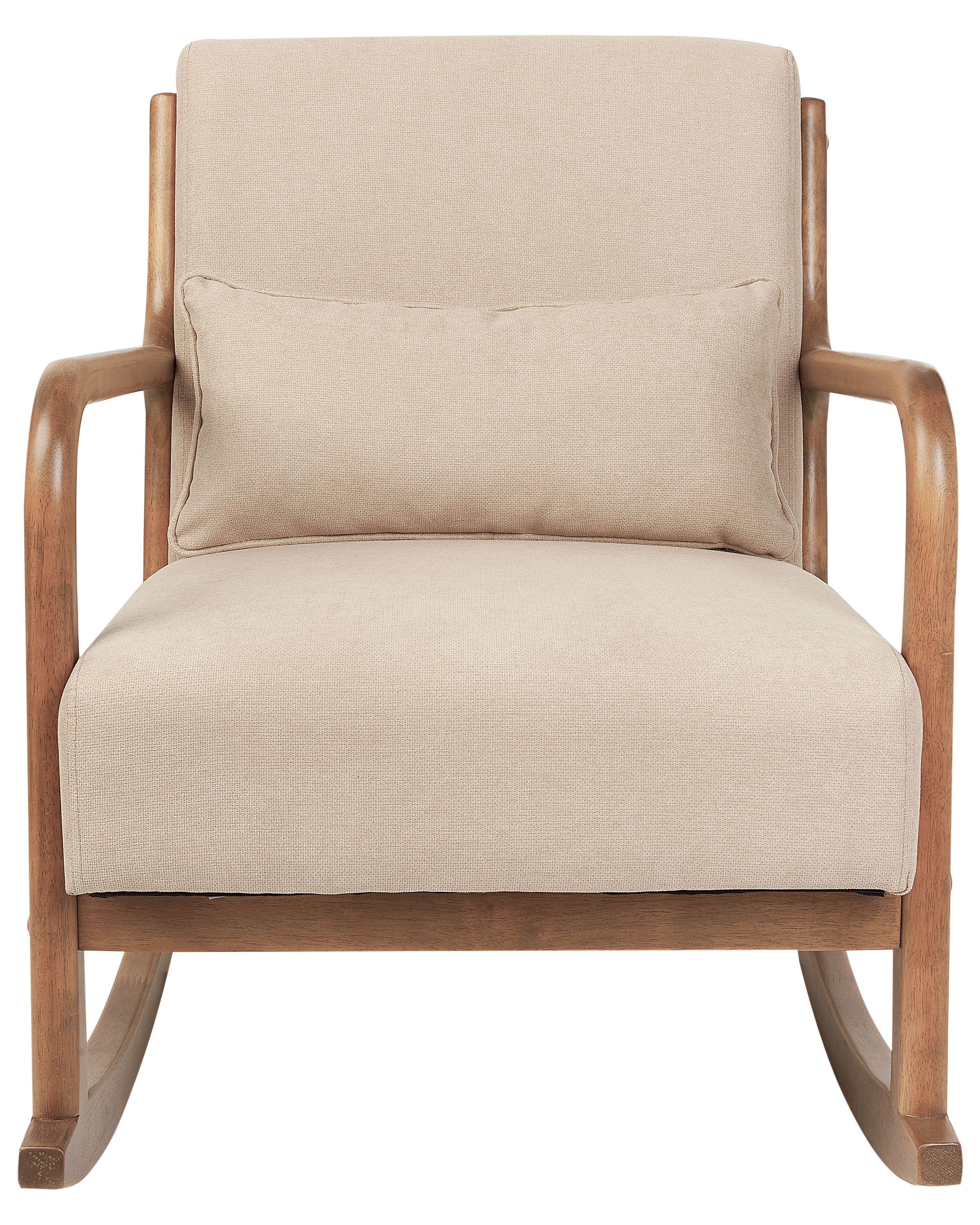 Kovde Fabric Rocking Chair in Cosmic Beige Colour - Febonic Living