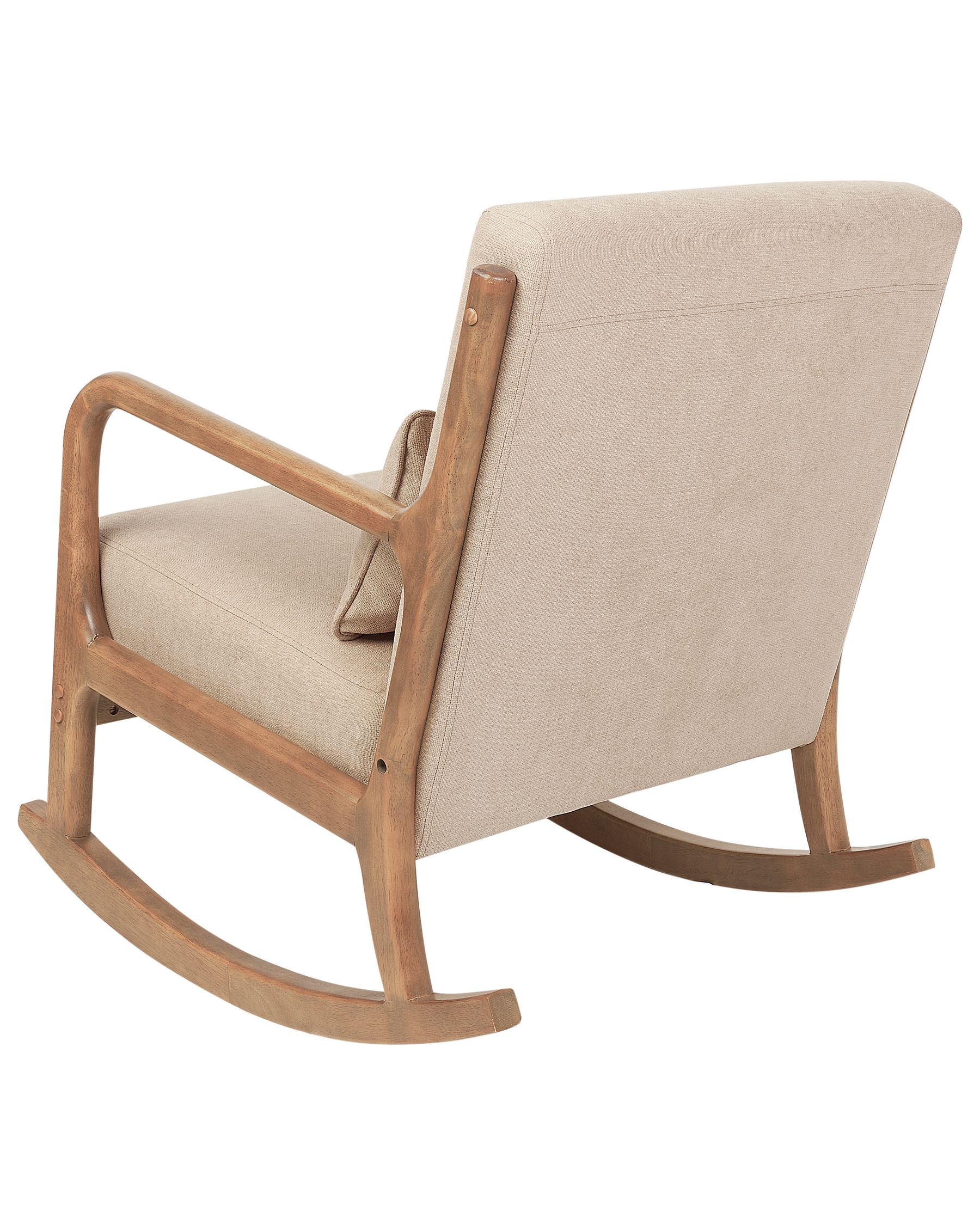 Kovde Fabric Rocking Chair in Cosmic Beige Colour - Febonic Living