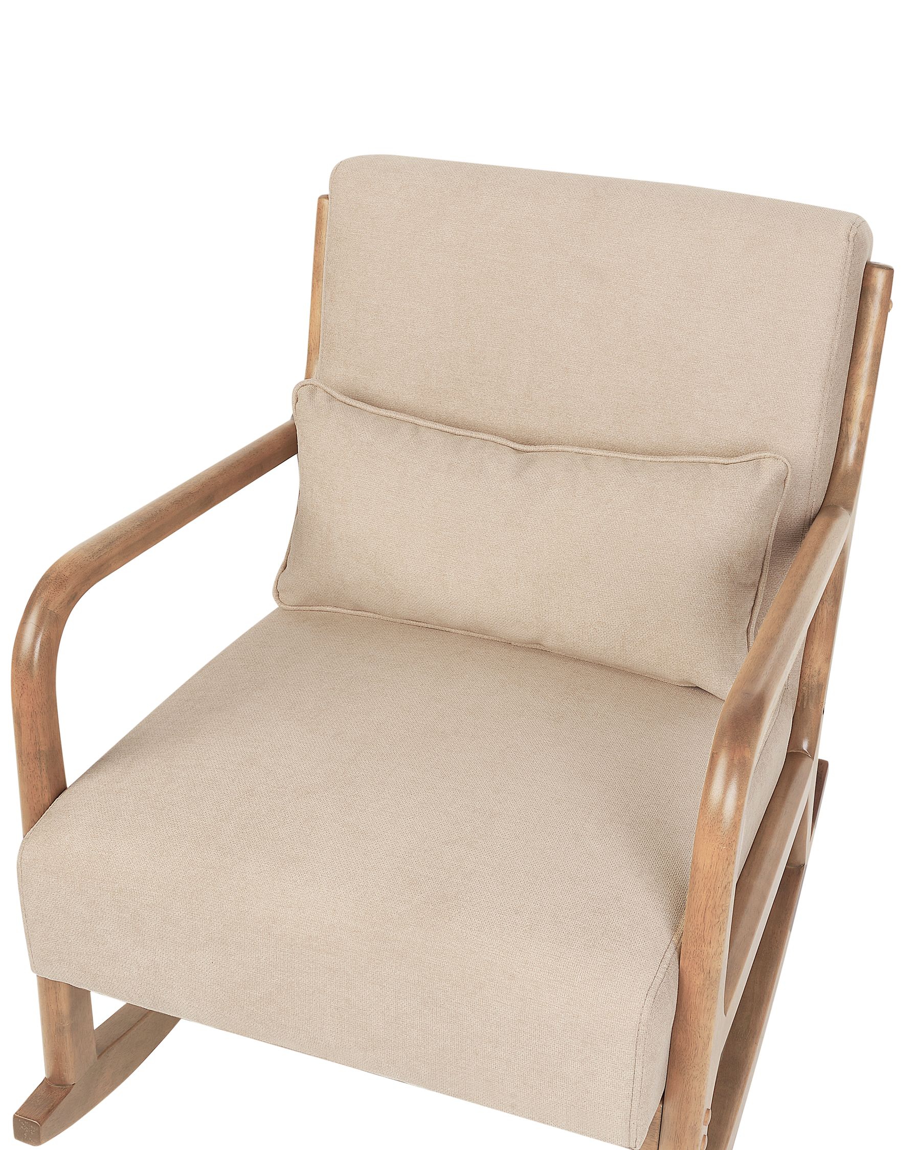 Kovde Fabric Rocking Chair in Cosmic Beige Colour - Febonic Living