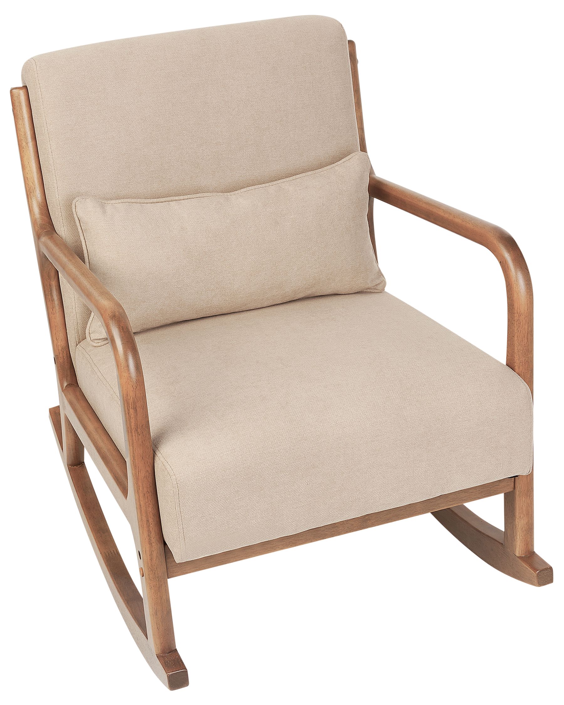 Kovde Fabric Rocking Chair in Cosmic Beige Colour - Febonic Living