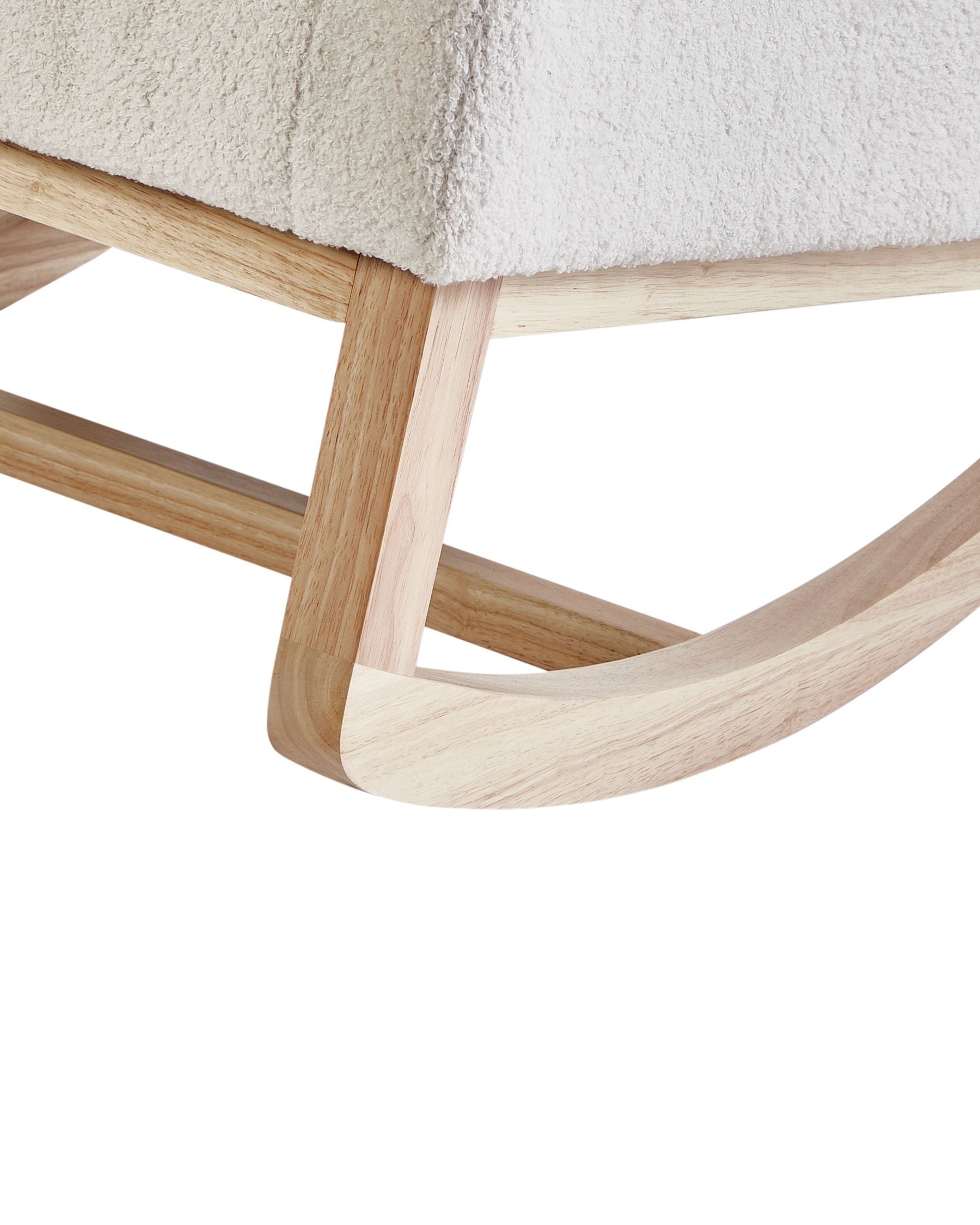 Alsta Boucle Rocking Chair in Shell White Colour - Febonic Living