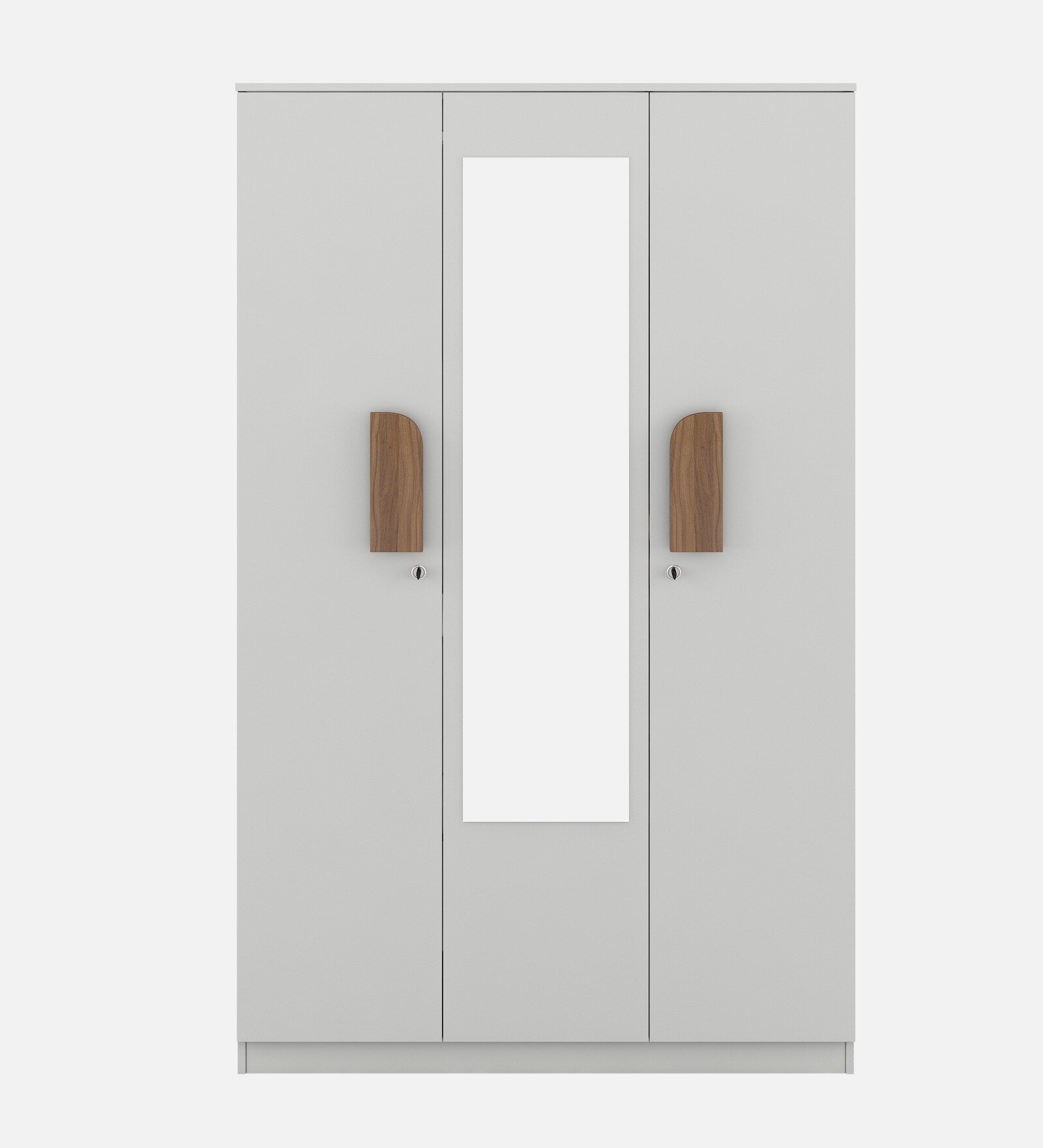 Utsav 3 Door Wardrobe in Frosty White Finish With Mirror