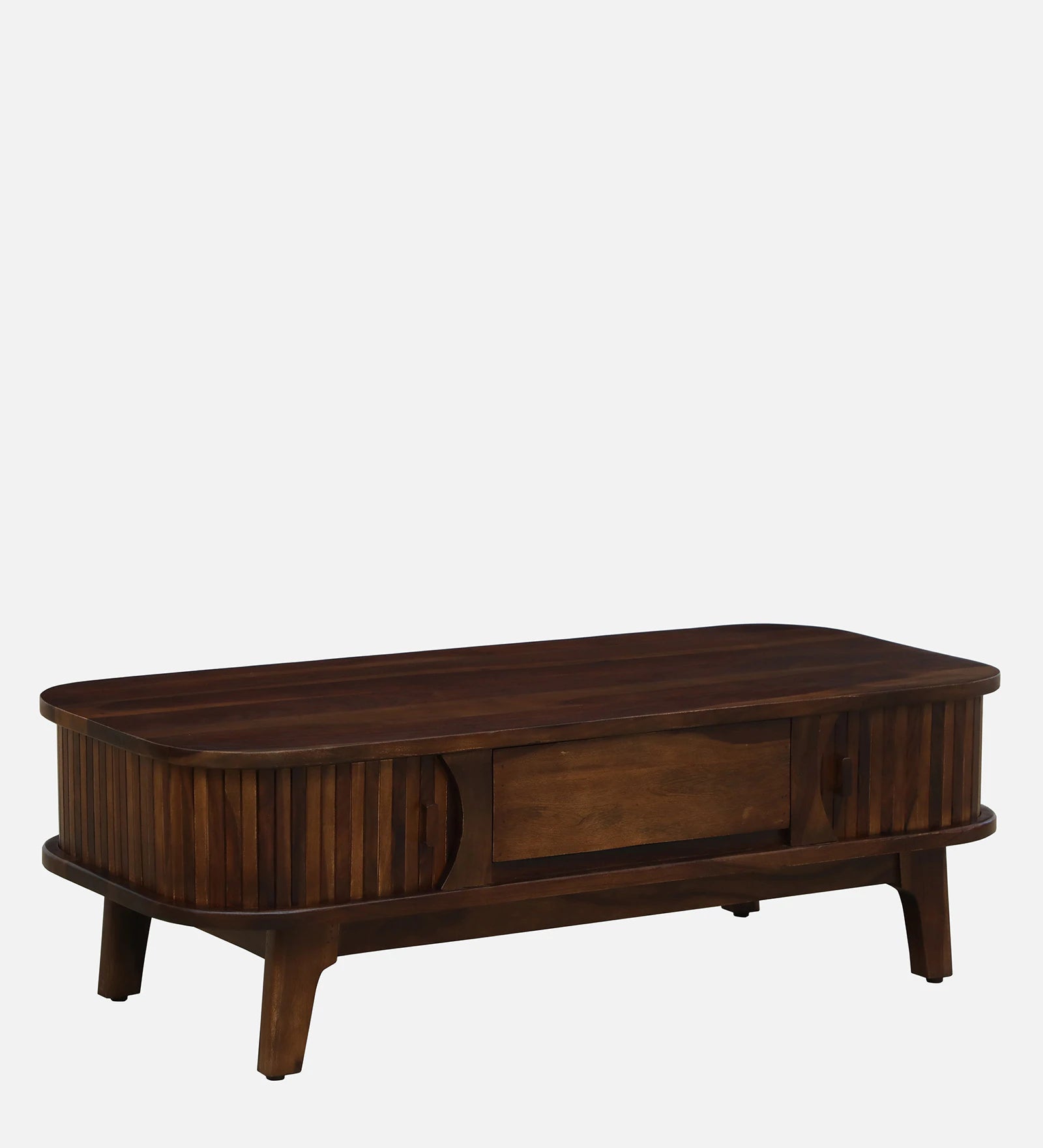 Hania Sheesham Wood Shutter Coffee Table In Provincial Teak Finish - Febonic Living