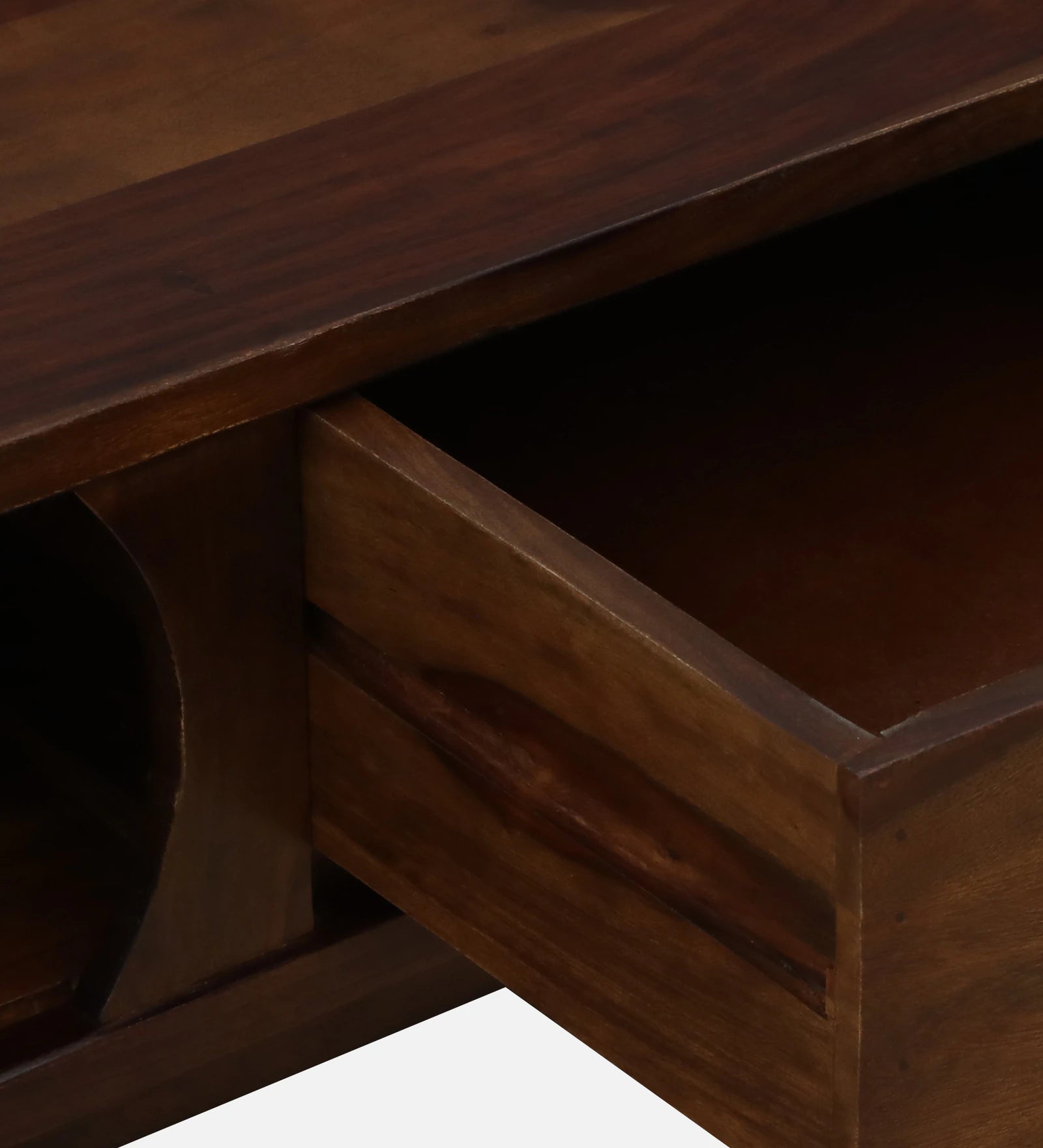 Hania Sheesham Wood Shutter Coffee Table In Provincial Teak Finish - Febonic Living
