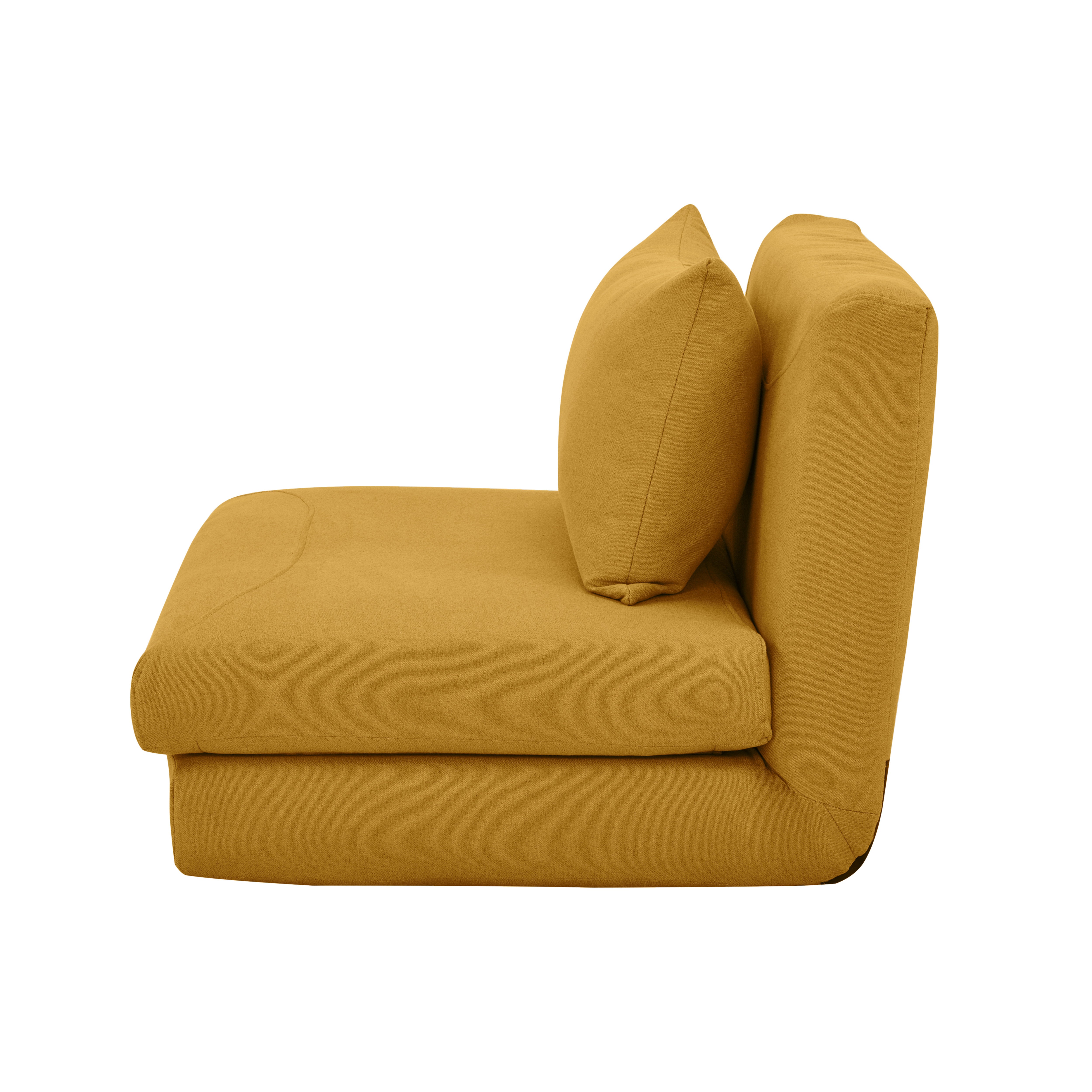 Dorry Fabric Foldable Sofa Bed In Bold Yellow Colour - Febonic Living