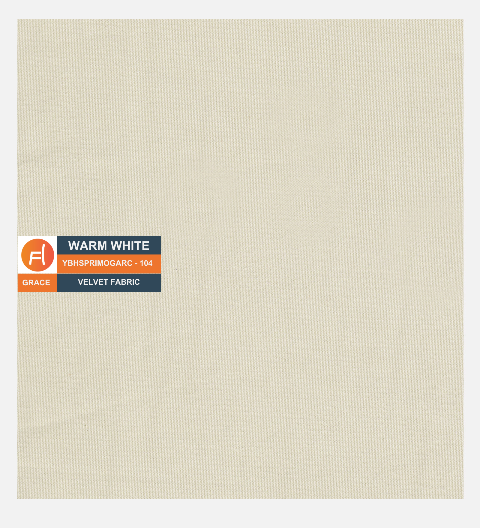 Bufa Velvet 1 Seater Sofa in Warm White Colour