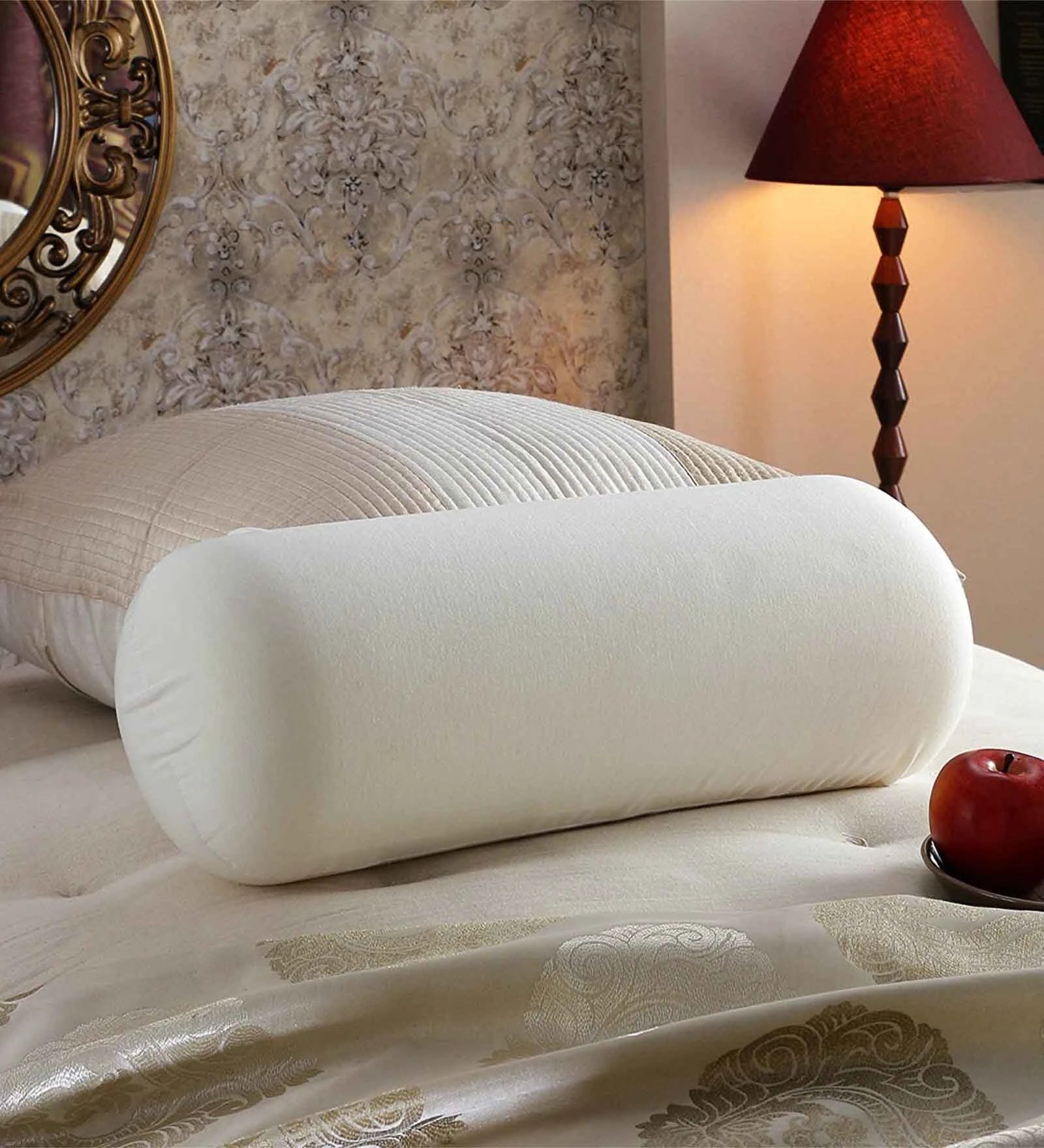 Suki Boucle( 25x58cm) Bolster Pillow In Woom Beige Colour(Set of 2) - Febonic Living