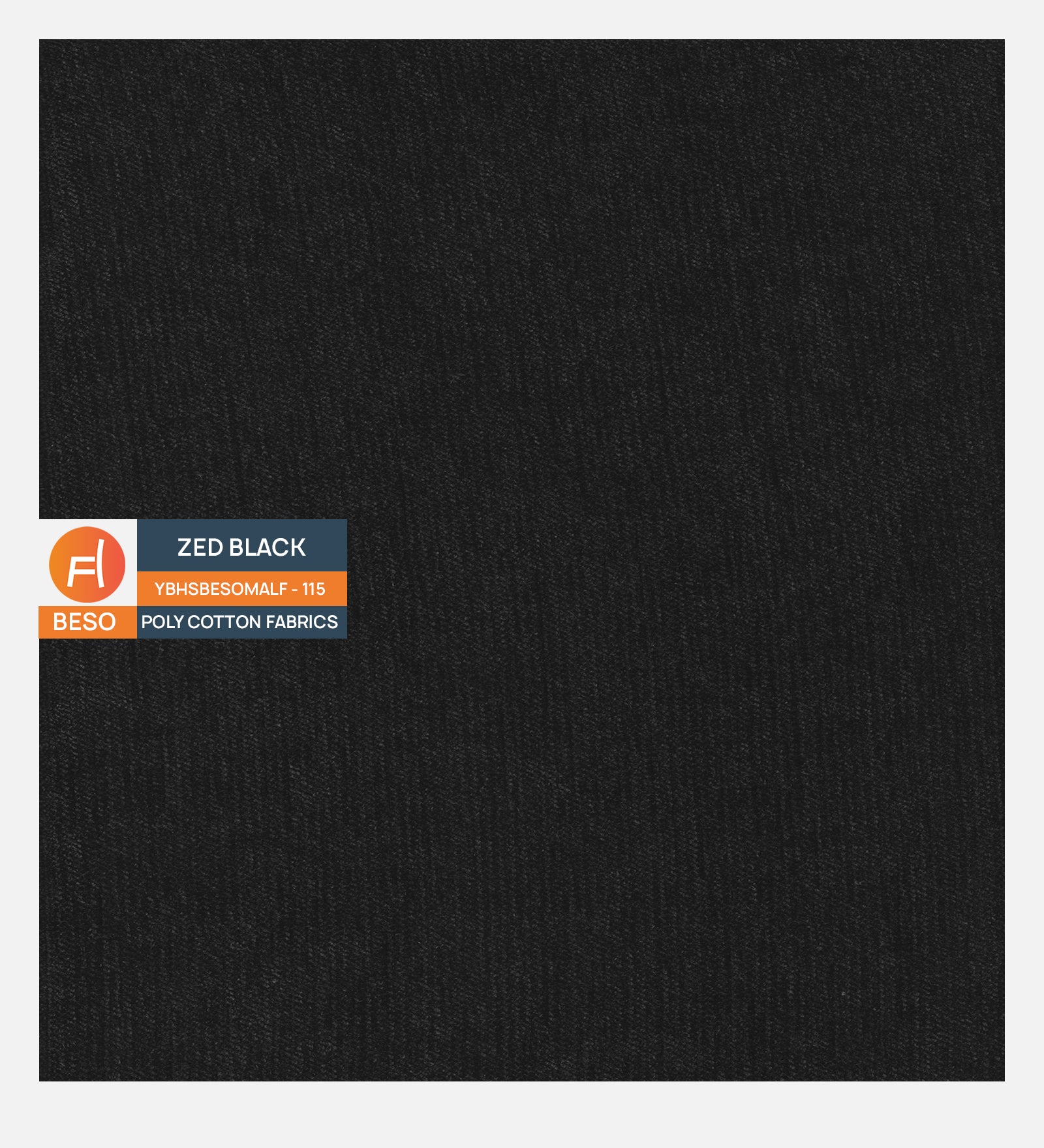 Kimber Fabric 1 Seater Sofa in Zed Black Colour