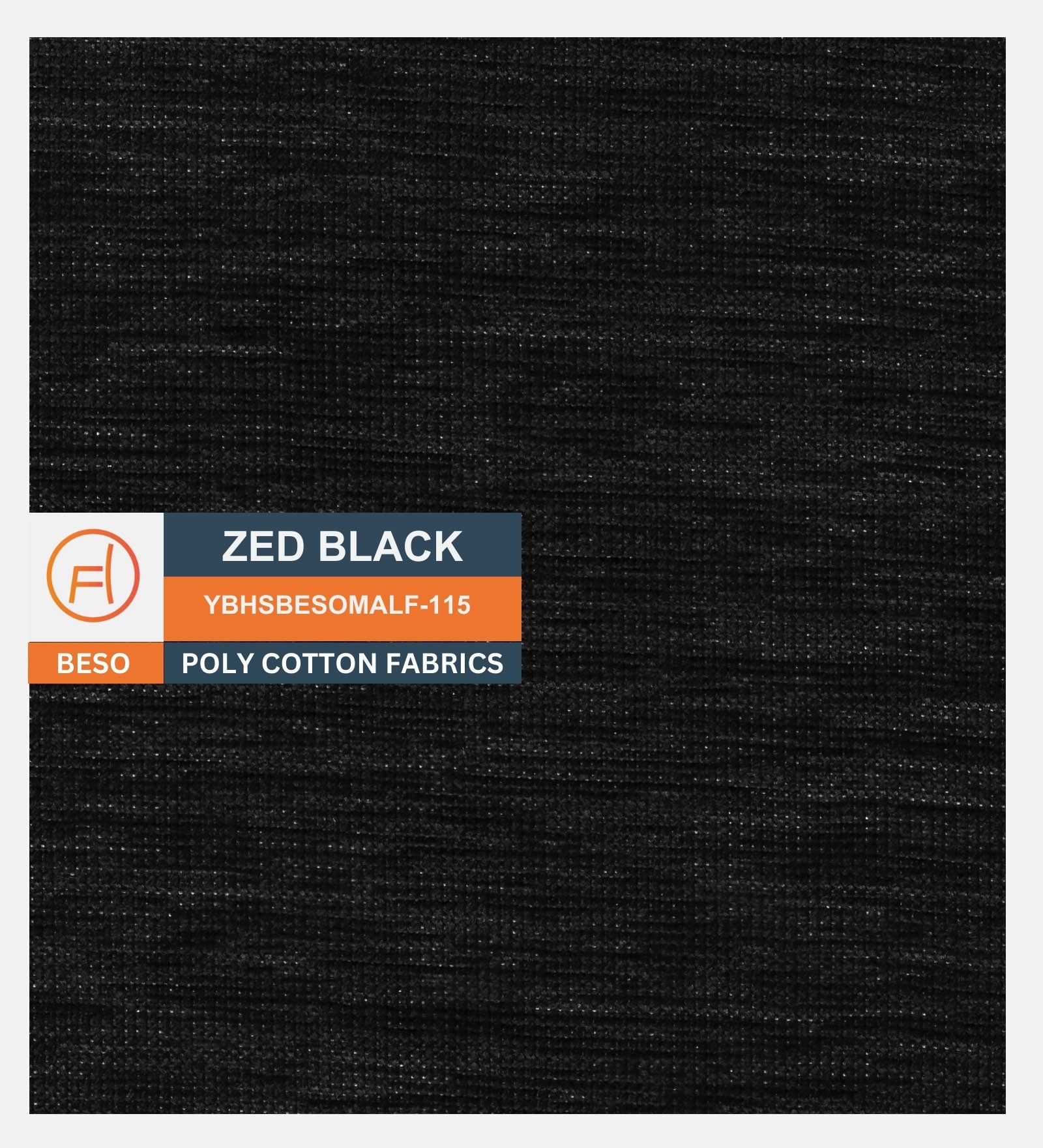 Ruggy Fabric Storage Ottoman in Zed Black Colour - Febonic Living