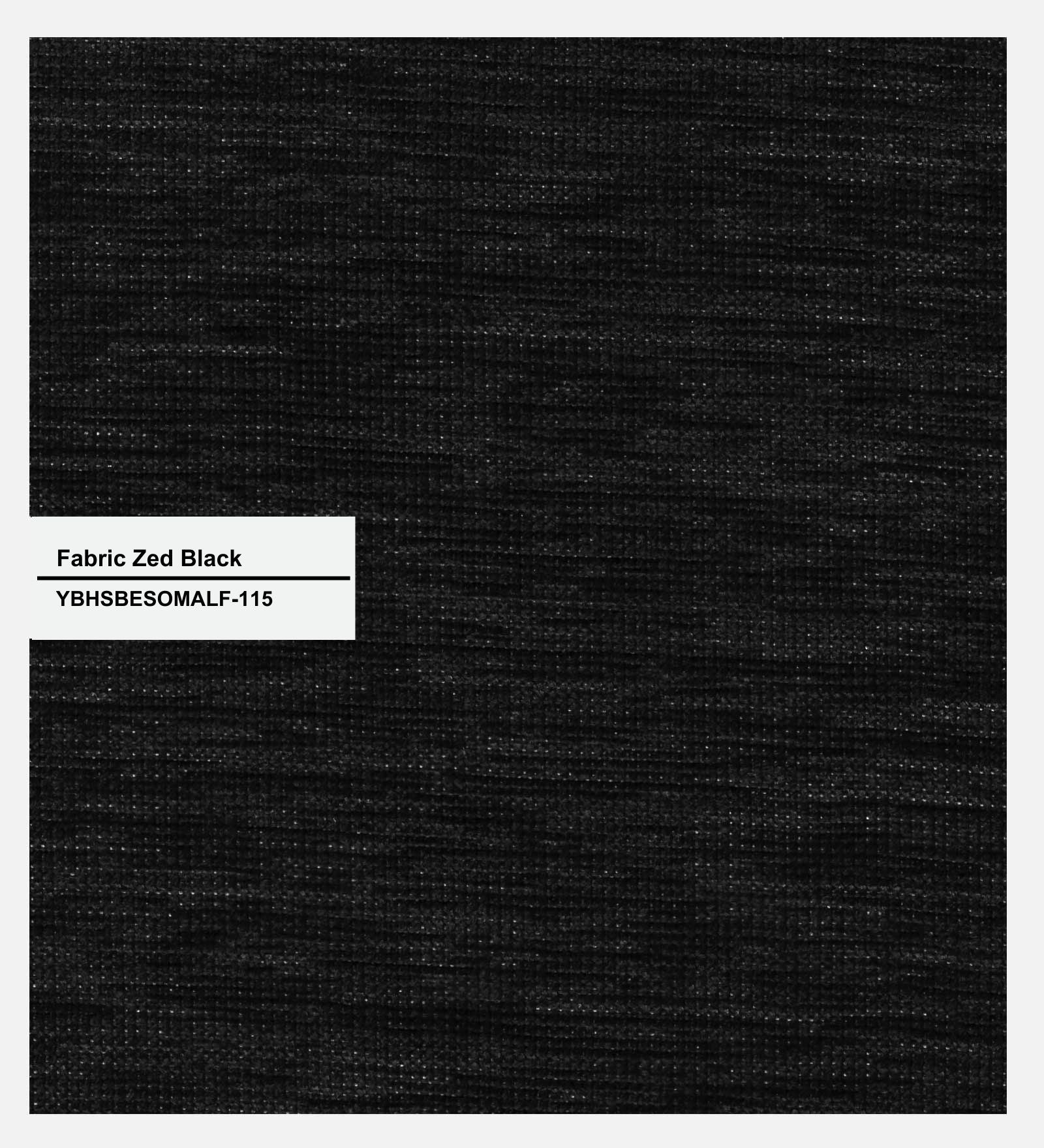 Pollen Fabric King Size Bed In Zed Black Colour - Febonic Living