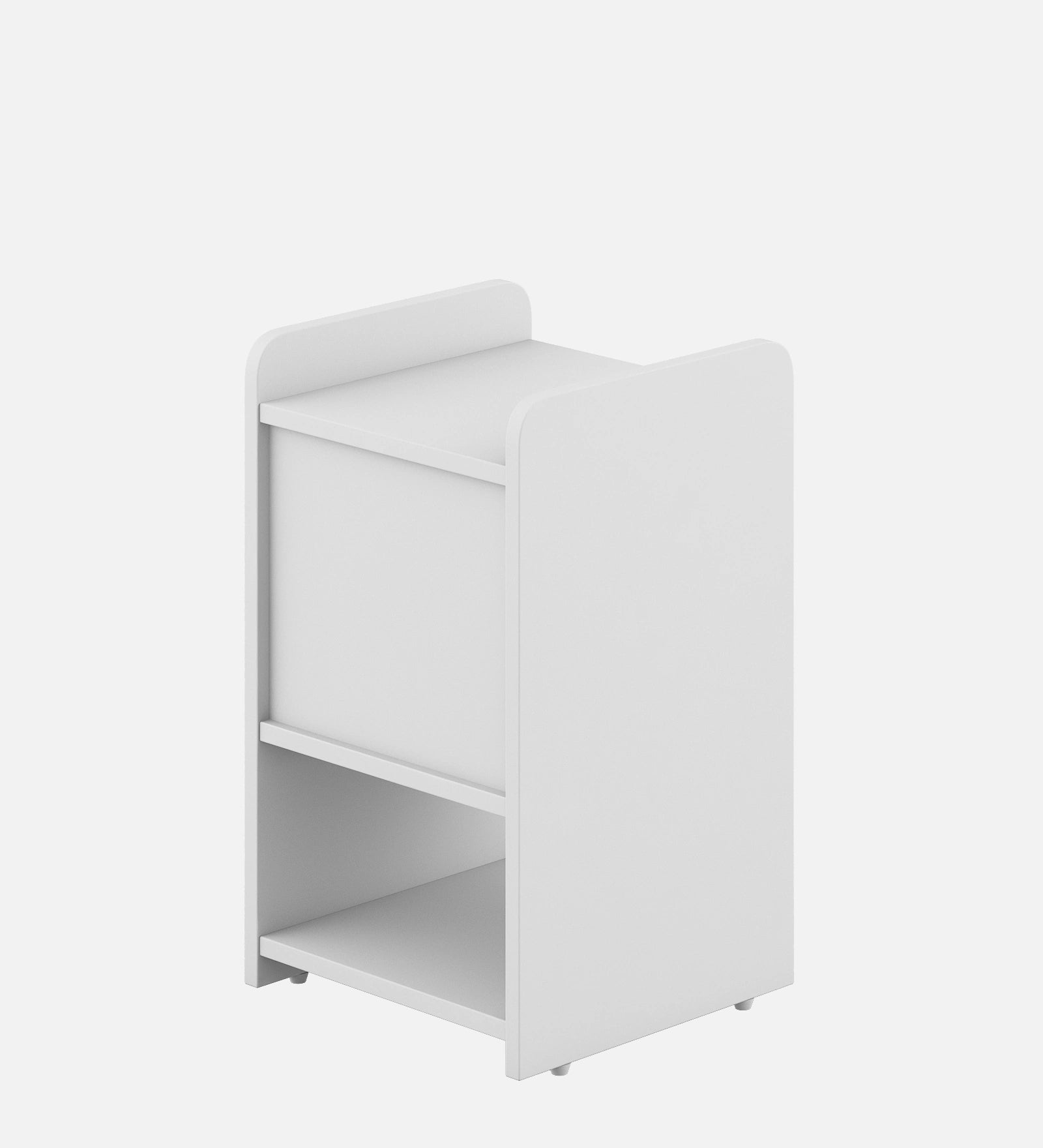 Luton Bed Side Table In Frosty White Finish - Febonic Living