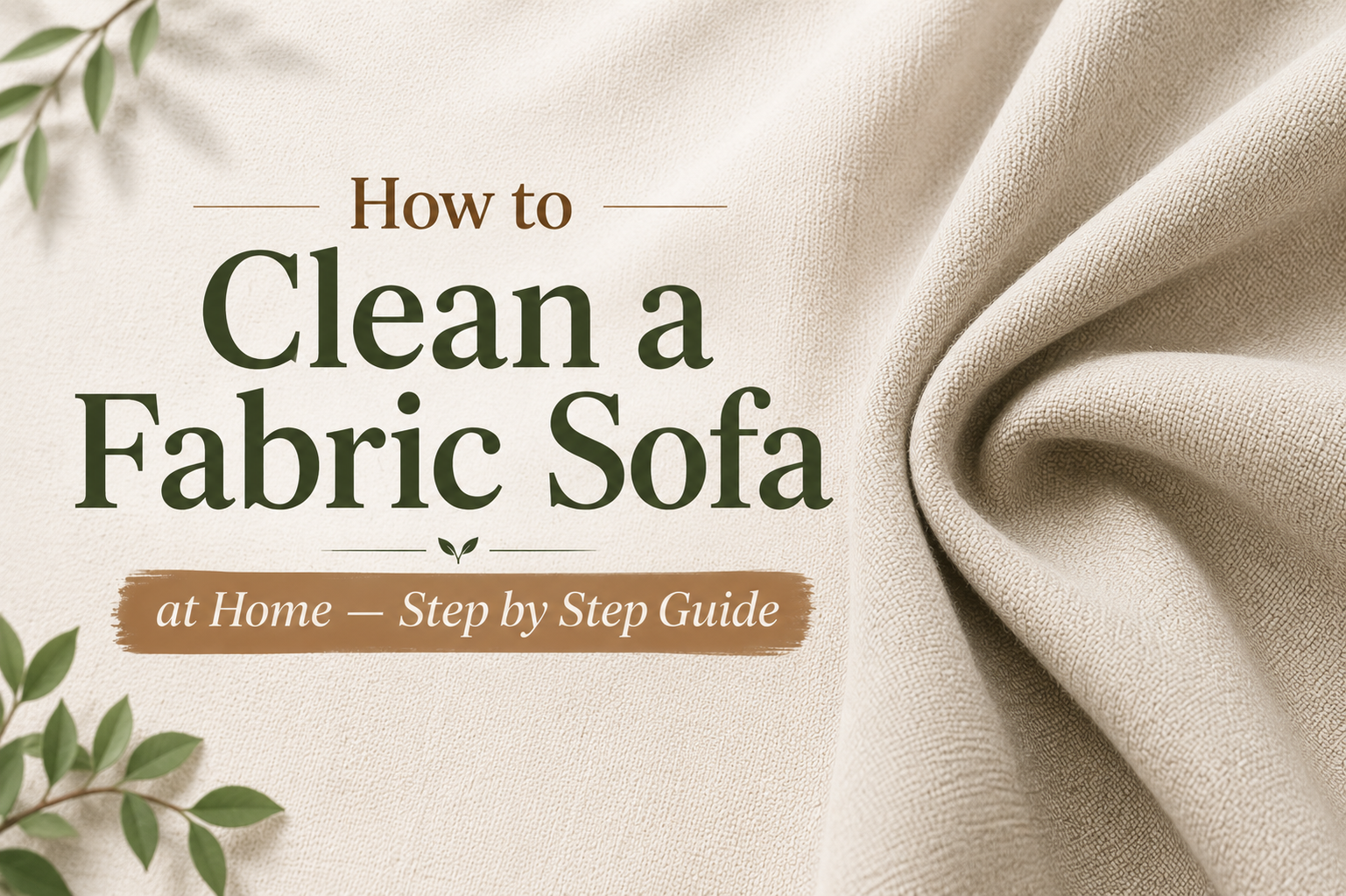How to Clean a Fabric Sofa at Home — Step by Step Guide