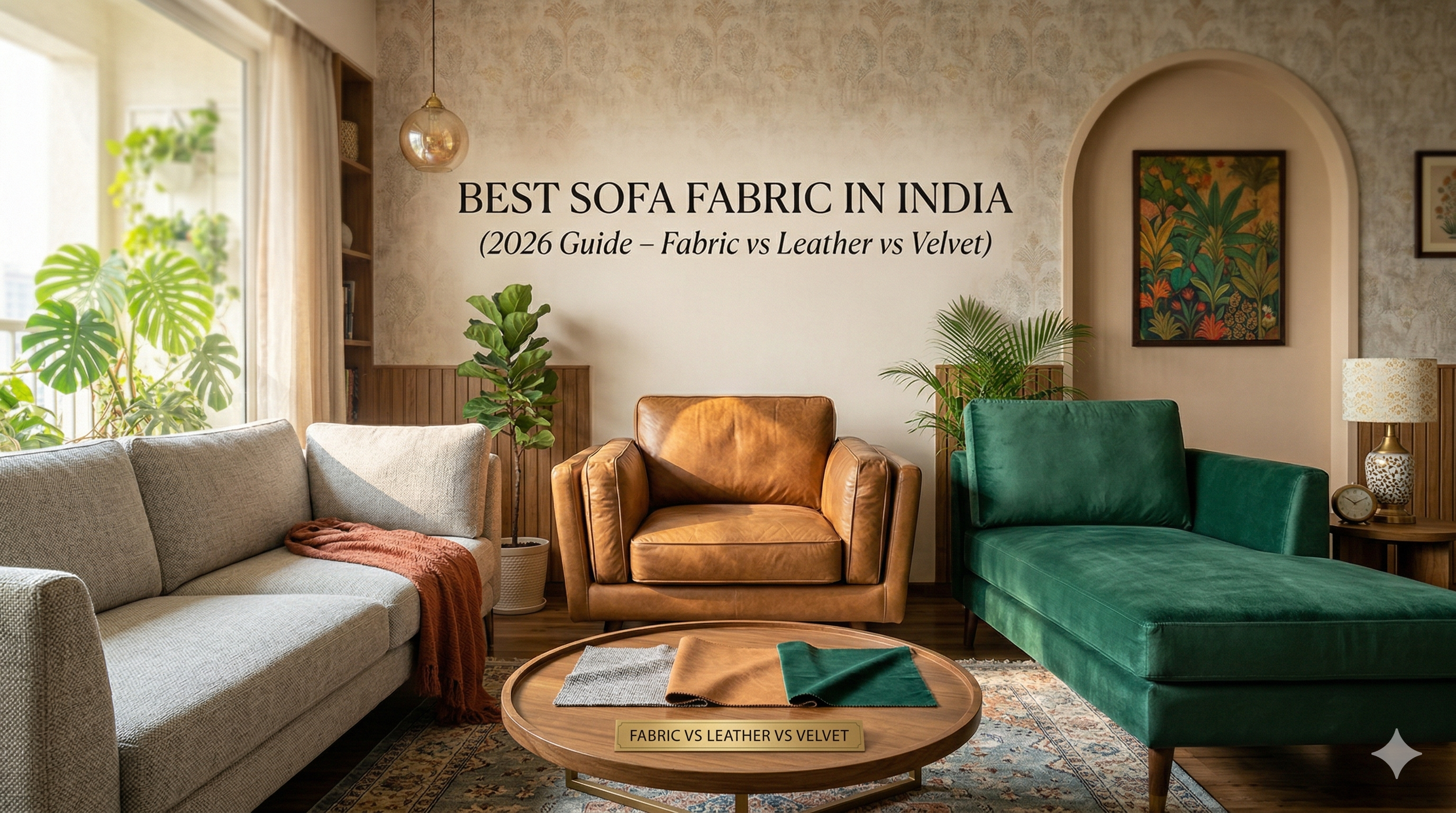 Best Sofa Fabric in India (2026 Guide – Fabric vs Leather vs Velvet)