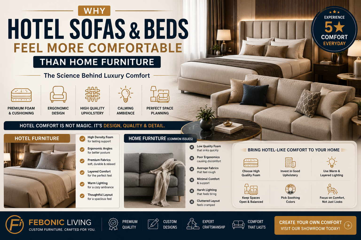 🏨 Why Hotel Sofas &amp; Beds Feel More Comfortable Than Home Furniture (2026 Guide)