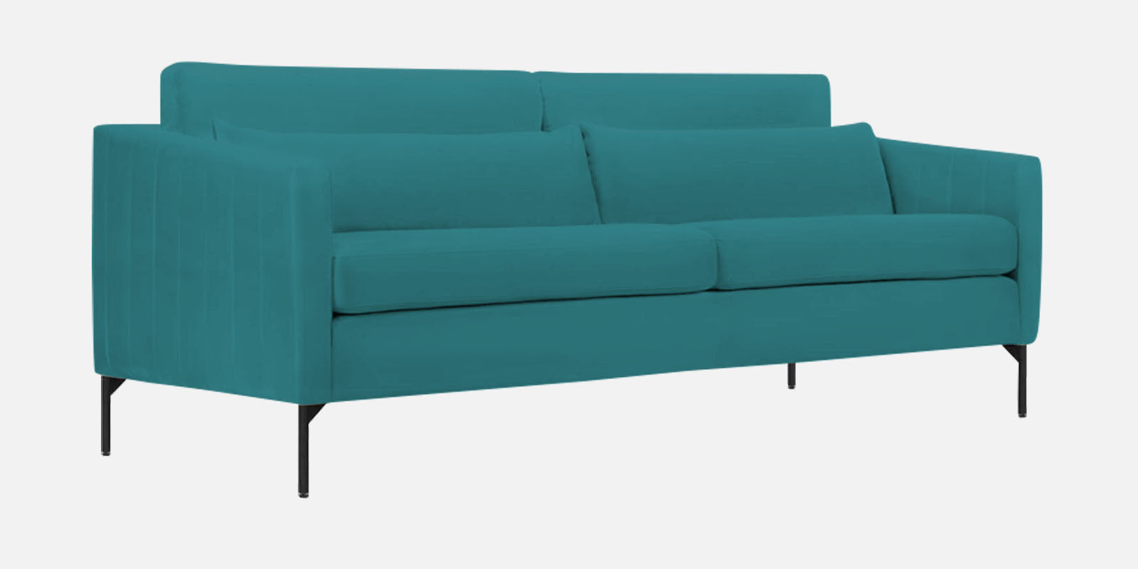 Haru Velvet 3 Seater Sofa in Arabian green Colour