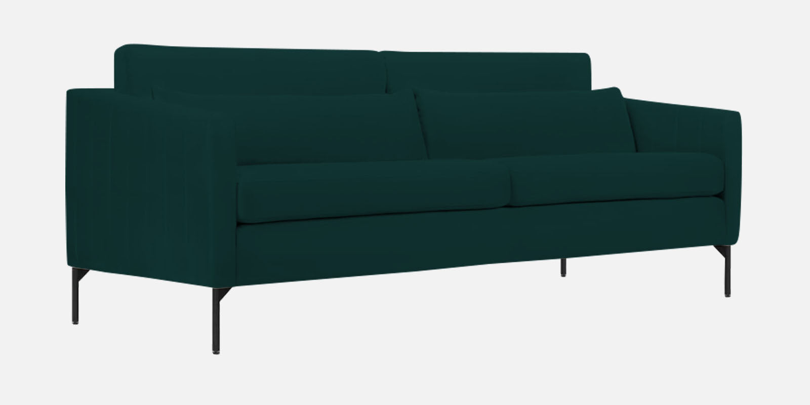 Haru Velvet 3 Seater Sofa in Forest Green Colour