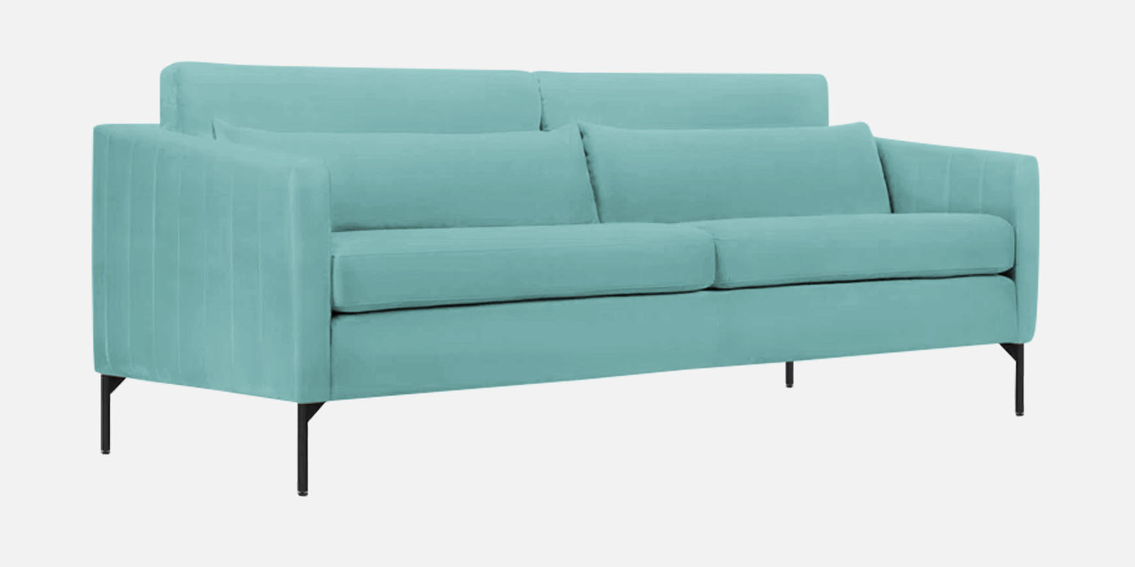 Haru Velvet 3 Seater Sofa in Barmunda Aqua Colour