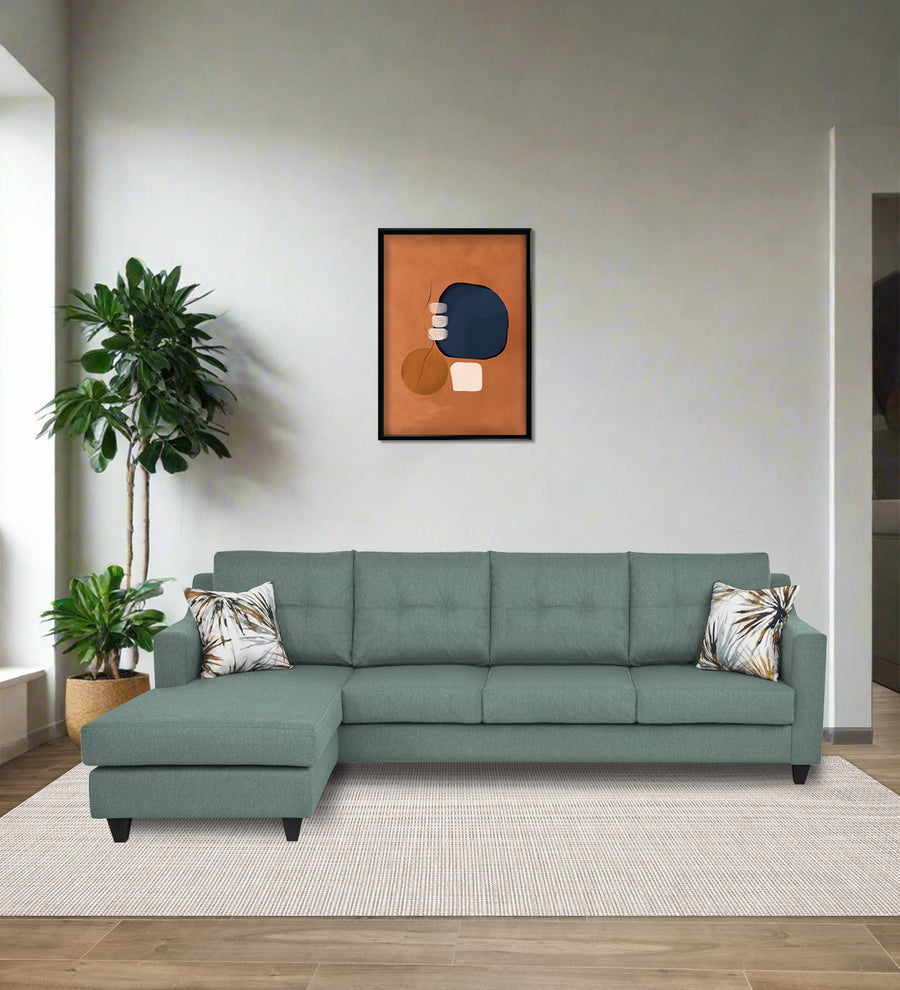 Welly  RHS  (3+Lounger) Fabric Sectional Sofa - Suka Blue by Febonic Living