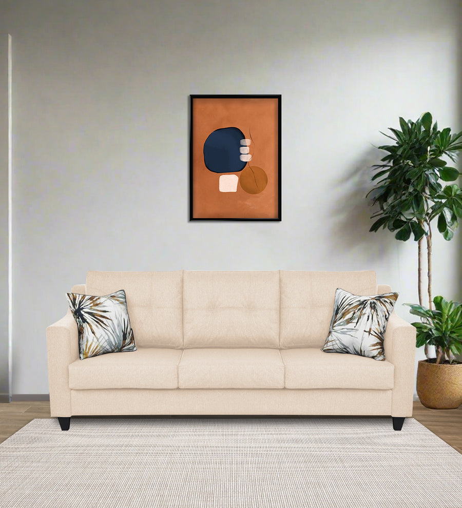 Welly 3 Seater Fabric Sofa - Woom Beige by Febonic Living