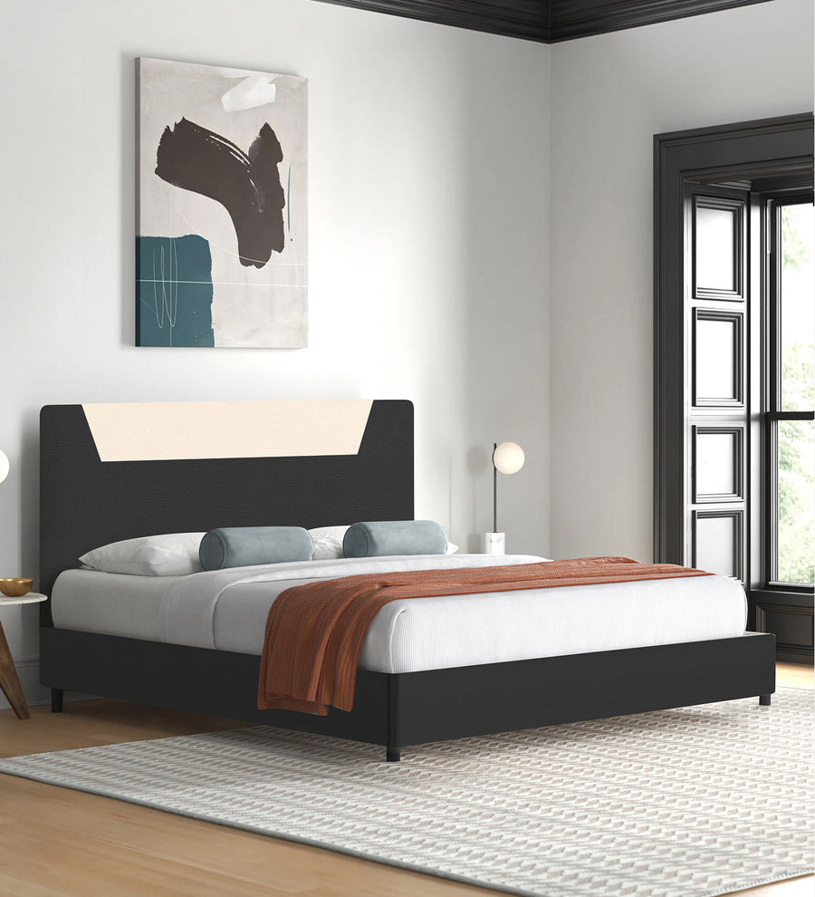 Alina Leatherette King Size Bed - Grey by Febonic Living