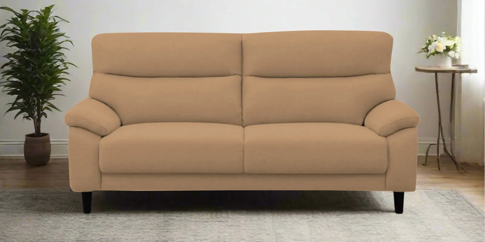Zibby Fabric 2 Seater Sofa In Copper Brown Colour Febonic Living