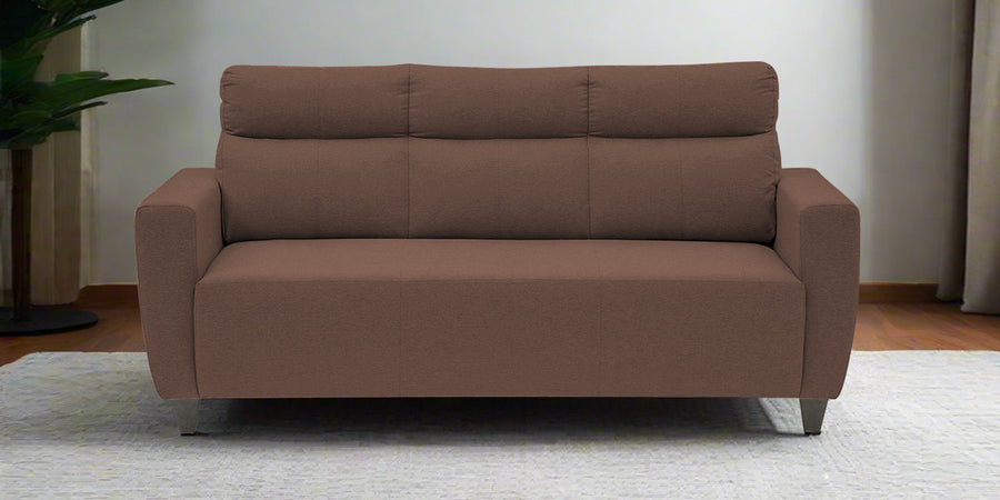 Honor Fabric 3 Seater Sofa In Latte Brown Colour - Febonic Living