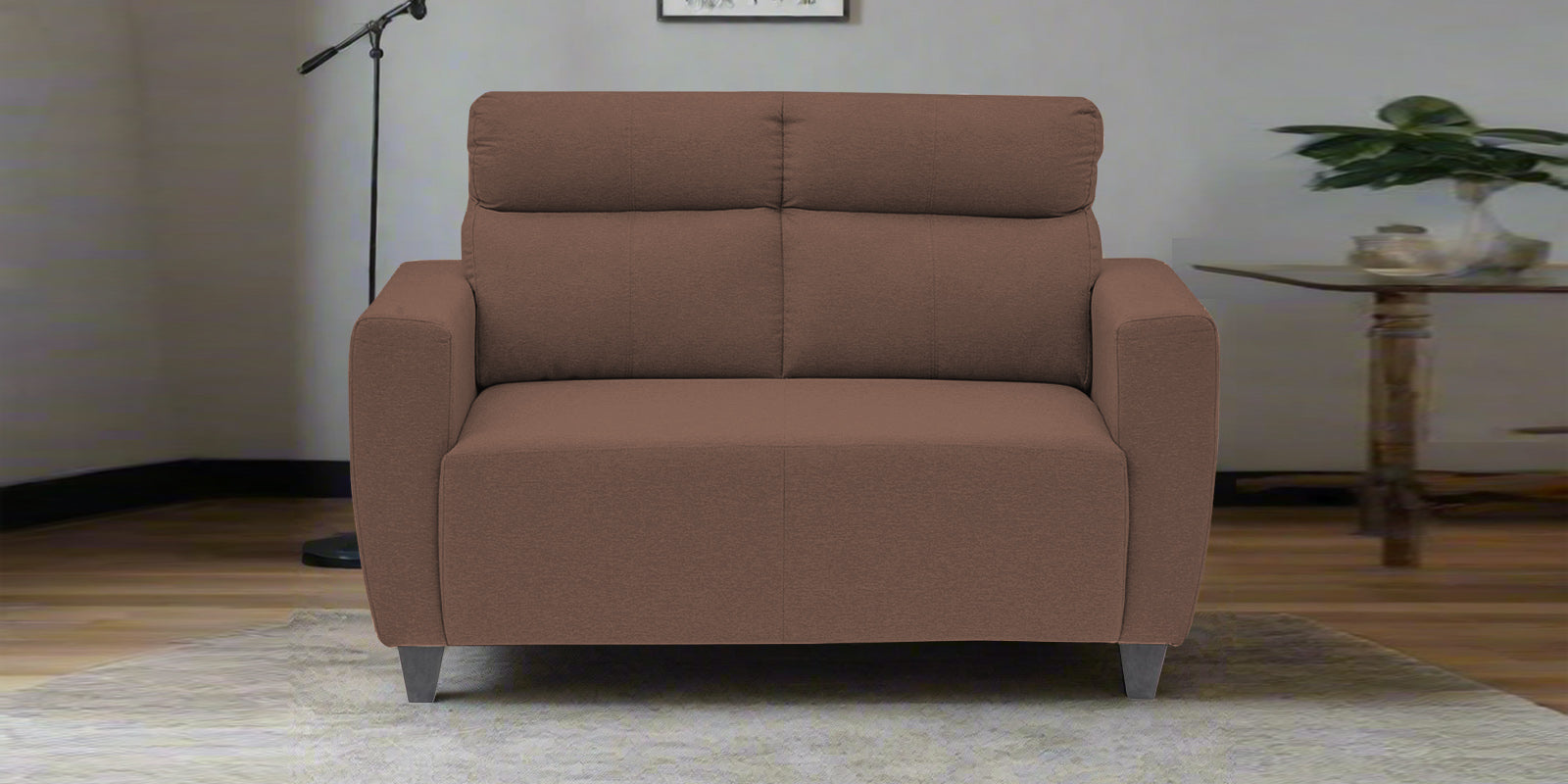 Honor Fabric 2 Seater Sofa In Latte Brown Colour - Febonic Living