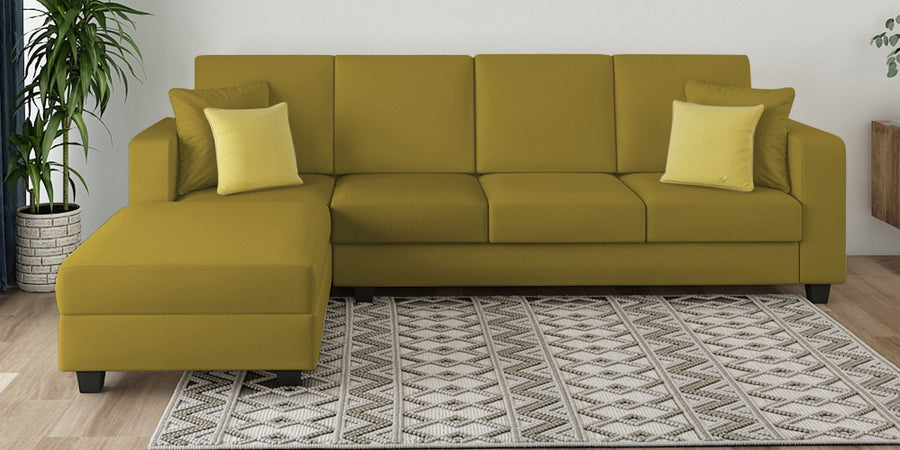 Nabi Fabric Rhs Sectional Sofa 3 Lounger In Parrot Green Colour - Febonic Living