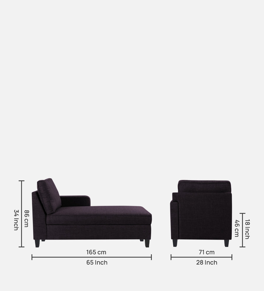 Harry Fabric Rhs Chaise Lounger In Cara Brown Colour - Febonic Living