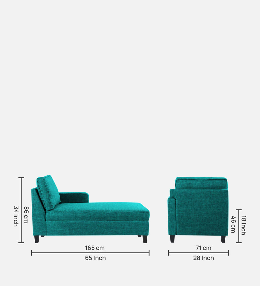 Harry Fabric Rhs Chaise Lounger In Sea Green Colour - Febonic Living