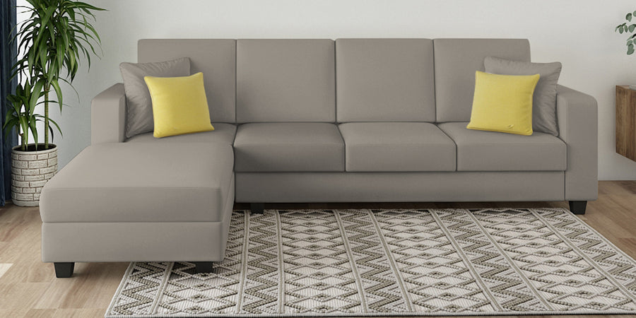 Nabi Fabric Rhs Sectional Sofa 3 Lounger In Ash Grey Colour - Febonic Living