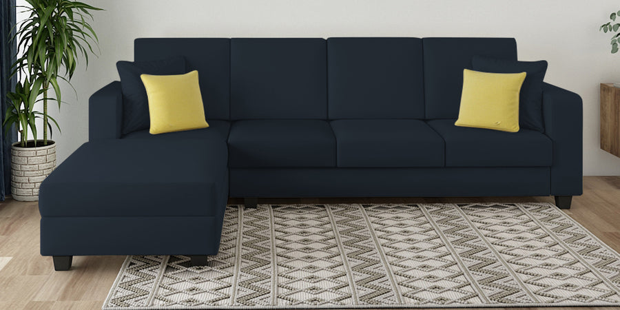 Nabi Fabric Rhs Sectional Sofa 3 Lounger In Denim Blue Colour - Febonic Living