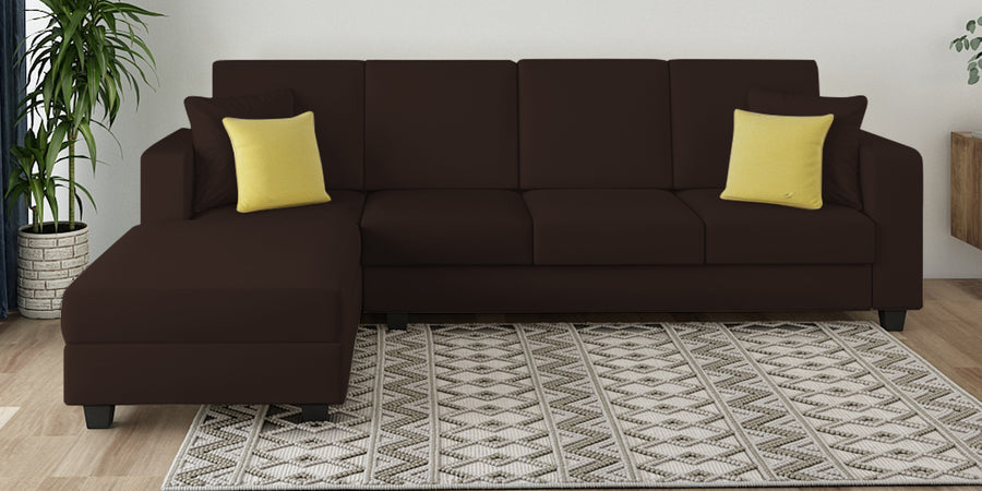 Nabi Fabric Rhs Sectional Sofa 3 Lounger In Coffee Brown Colour - Febonic Living