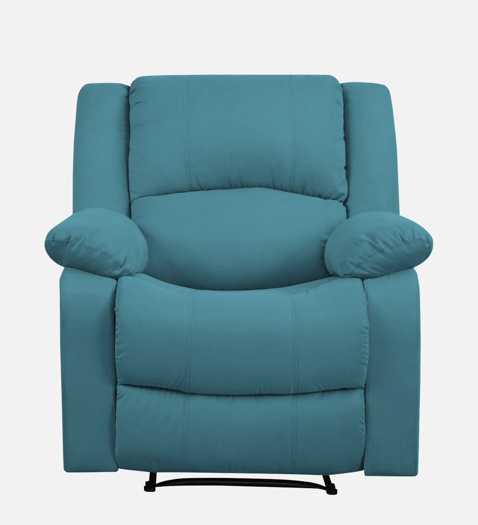 Henry Velvet Manual 1 Seater Recliner In Aqua blue Colour