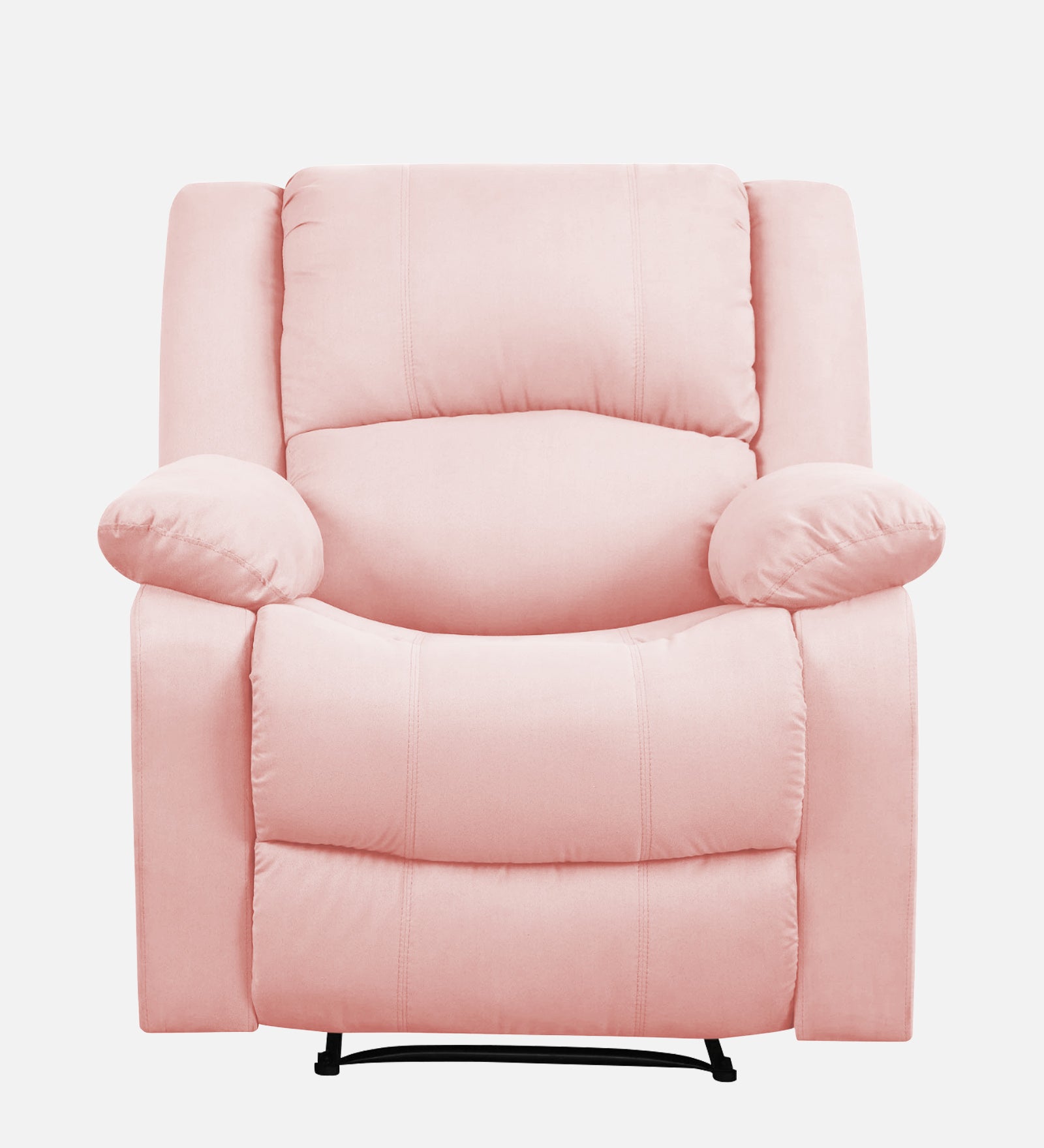 Henry Velvet Manual 1 Seater Recliner In Millennial Pink Colour