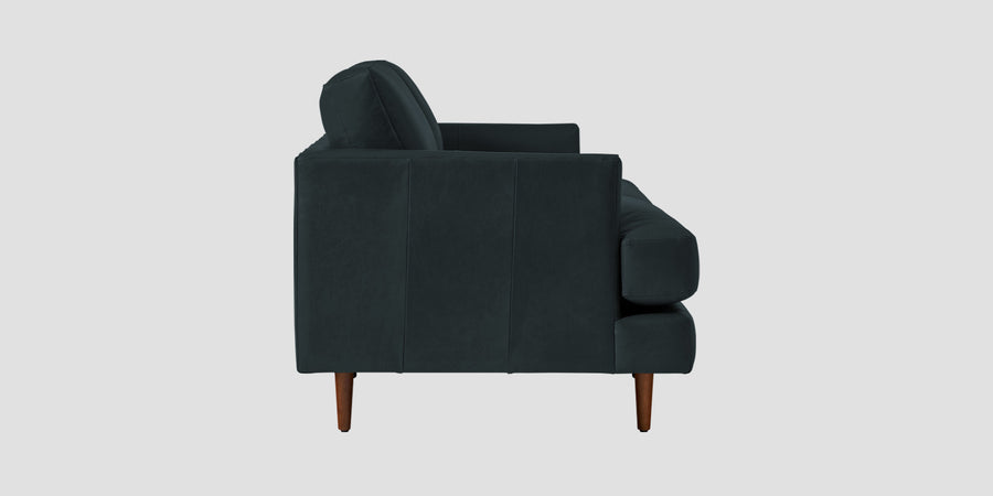 Sterio Leatherette 2 Seater Sofa In Steel Blue Colour - Febonic Living