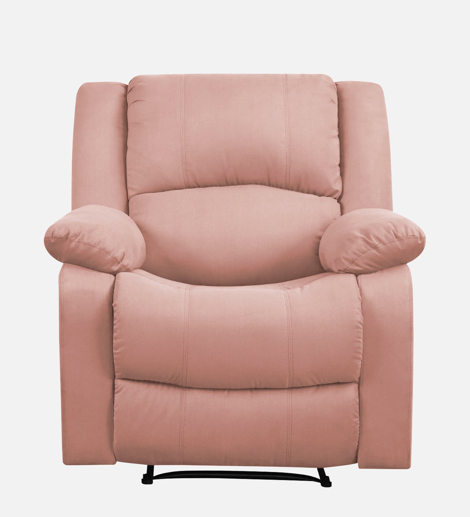 Henry Velvet Manual 1 Seater Recliner In Blush pink Colour