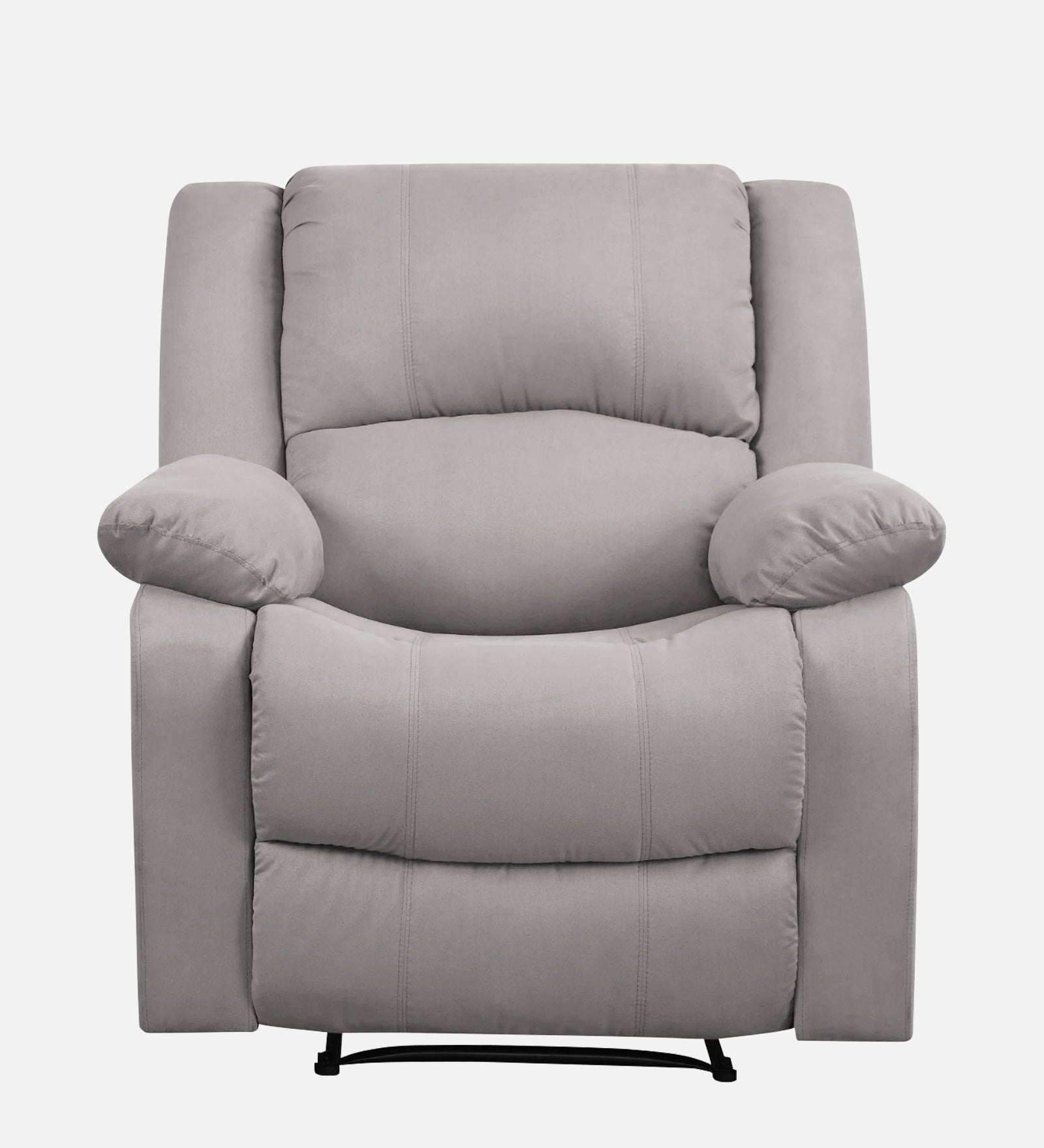 Henry Velvet Manual 1 Seater Recliner In Pearl Grey Colour